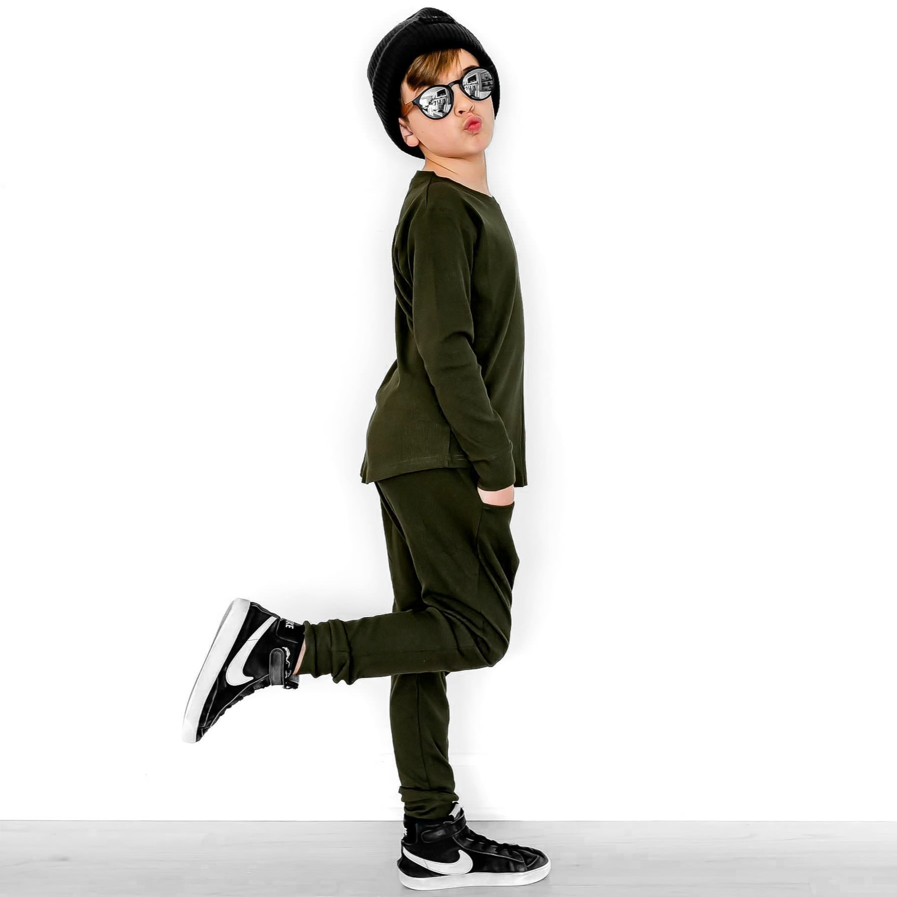 Bamboo Ribbed Long Sleeve - Hunter