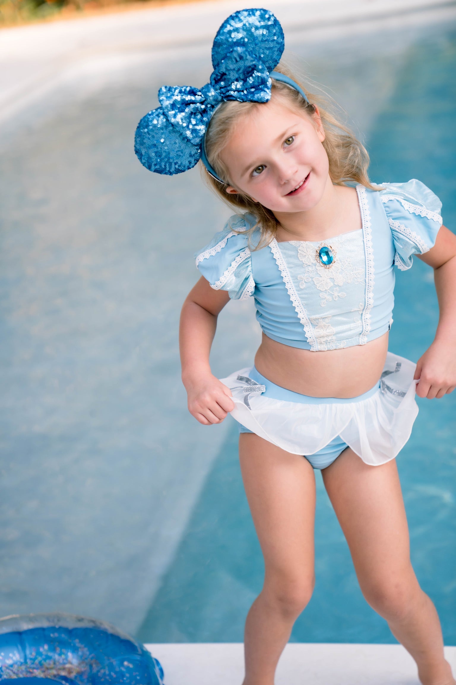 Glass Slipper Puff Sleeve Bikini