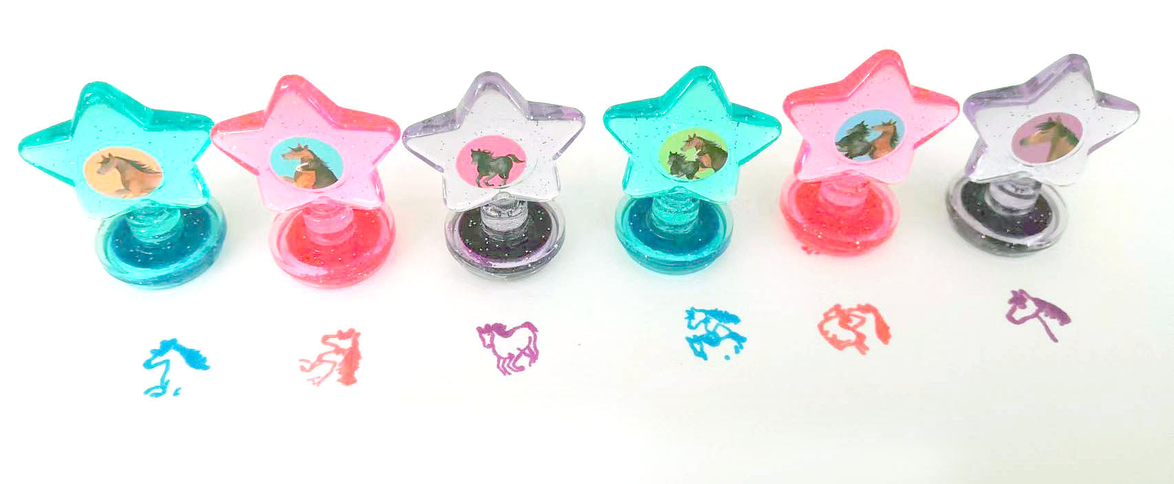 Horses Stackable Crayon With Stamper Topper