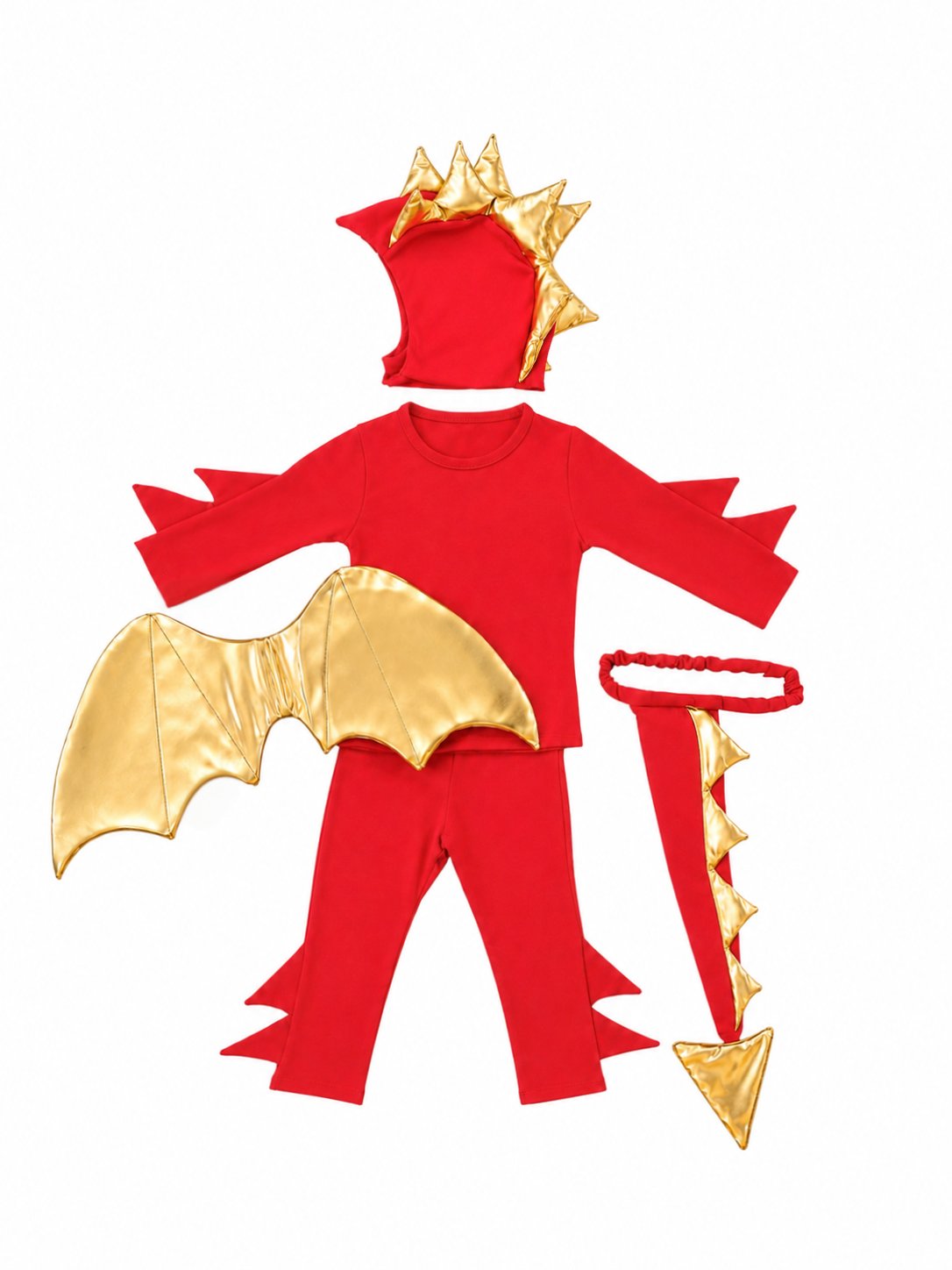 Sunfire Red Dragon With Gold Wings