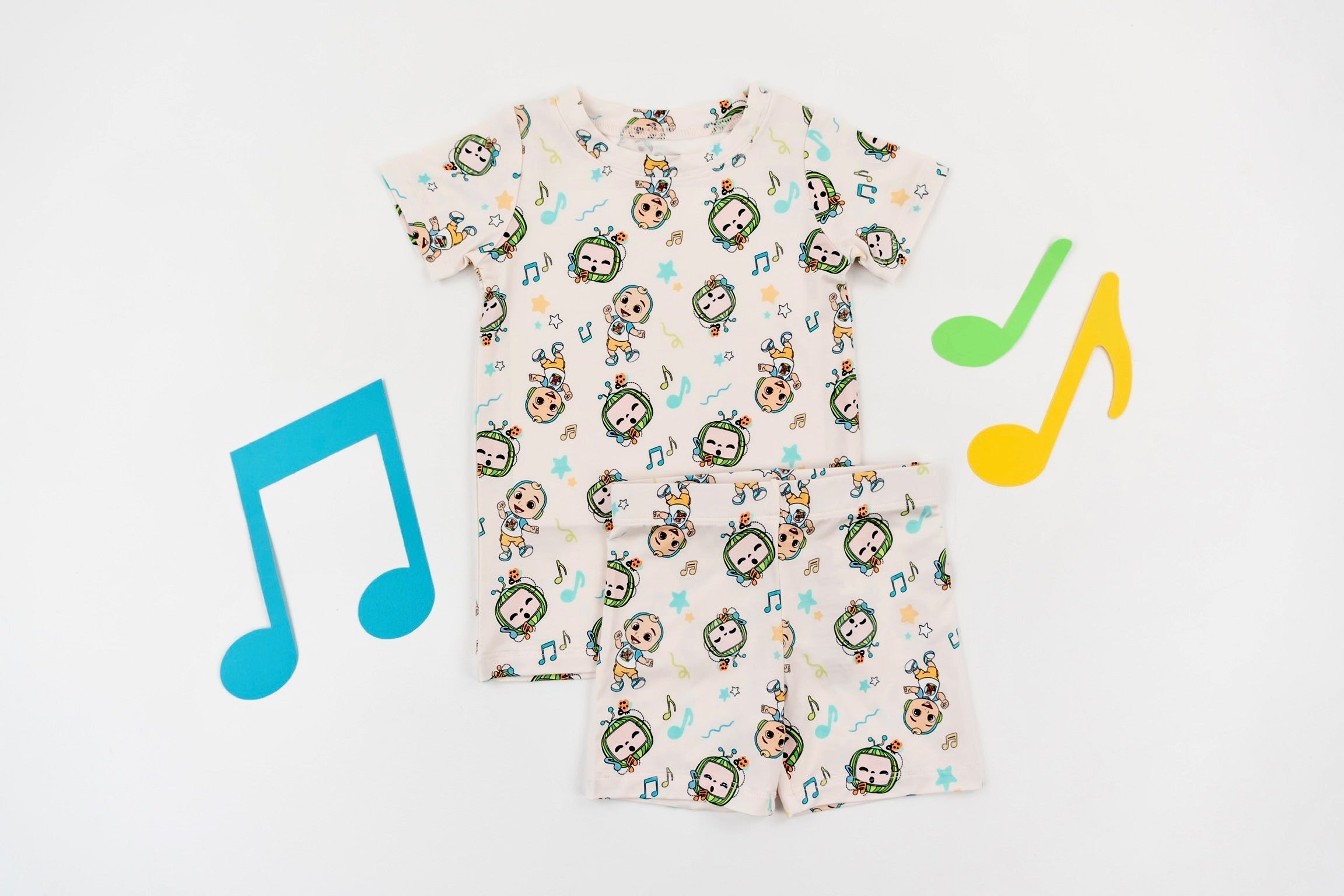 Dream Big Little Co X Cocomelon Jj Musical Melon Dream Short Set