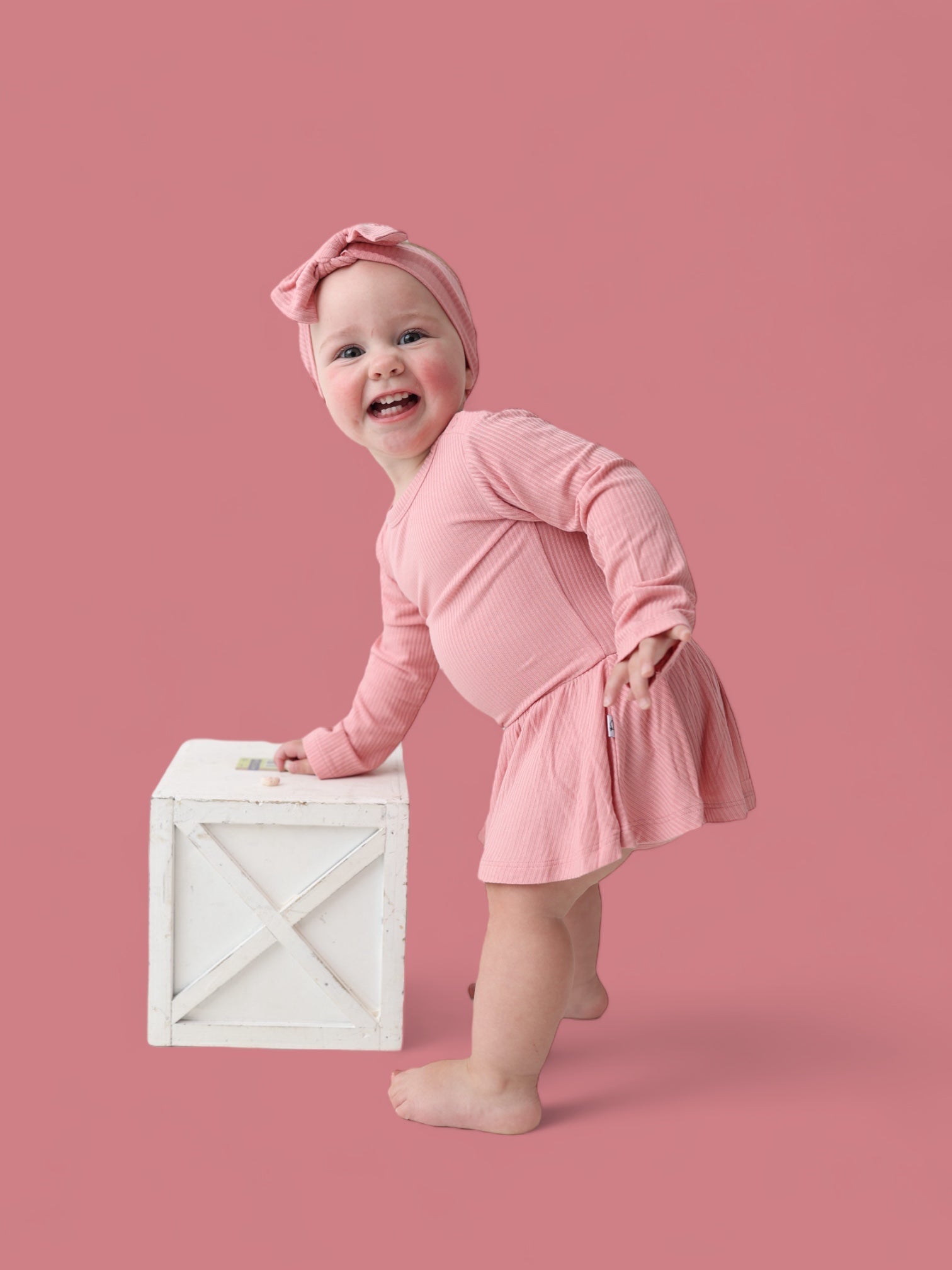 Mauve Rib Dream Bodysuit Dress