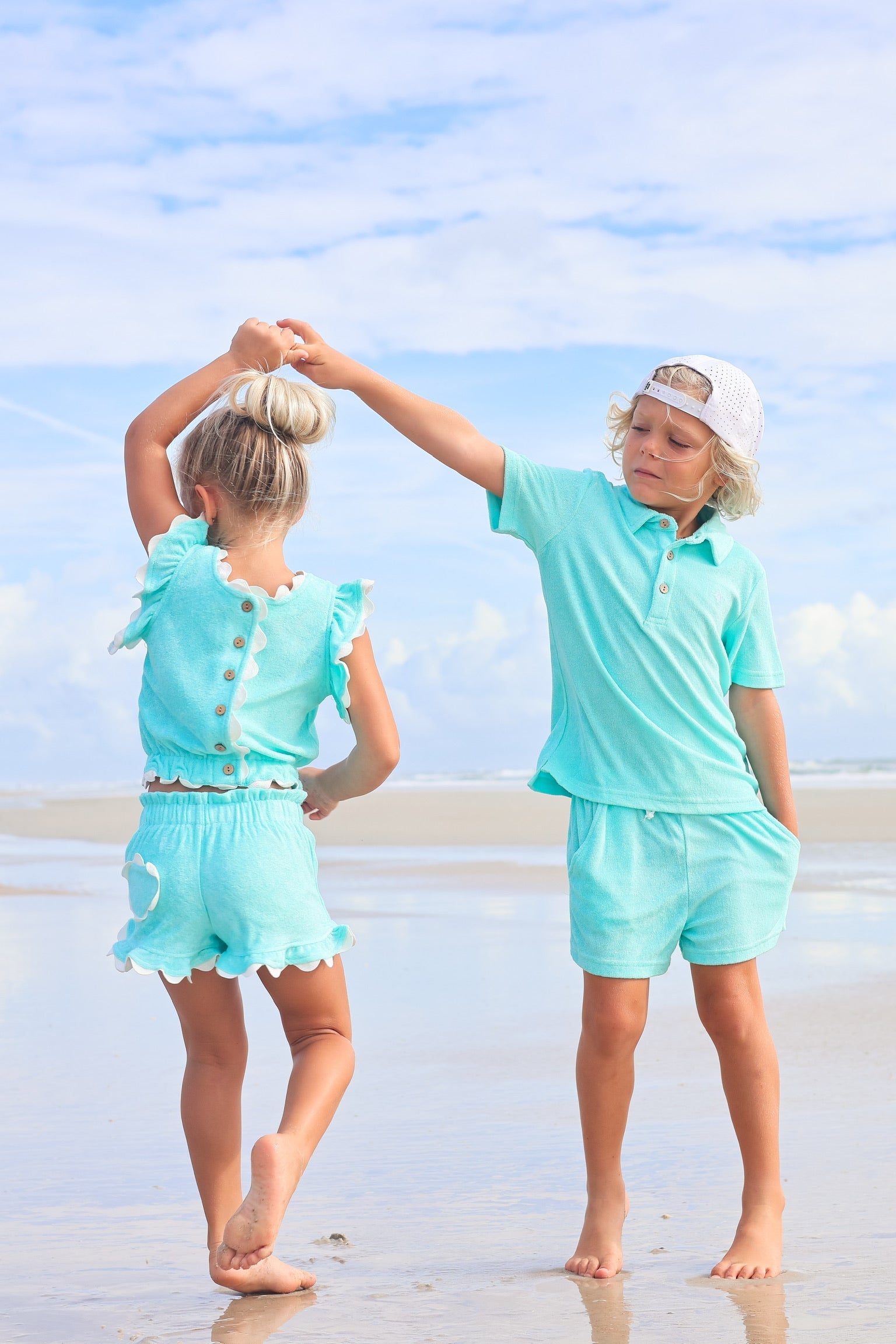 Cotton Candy Blue Terry Set