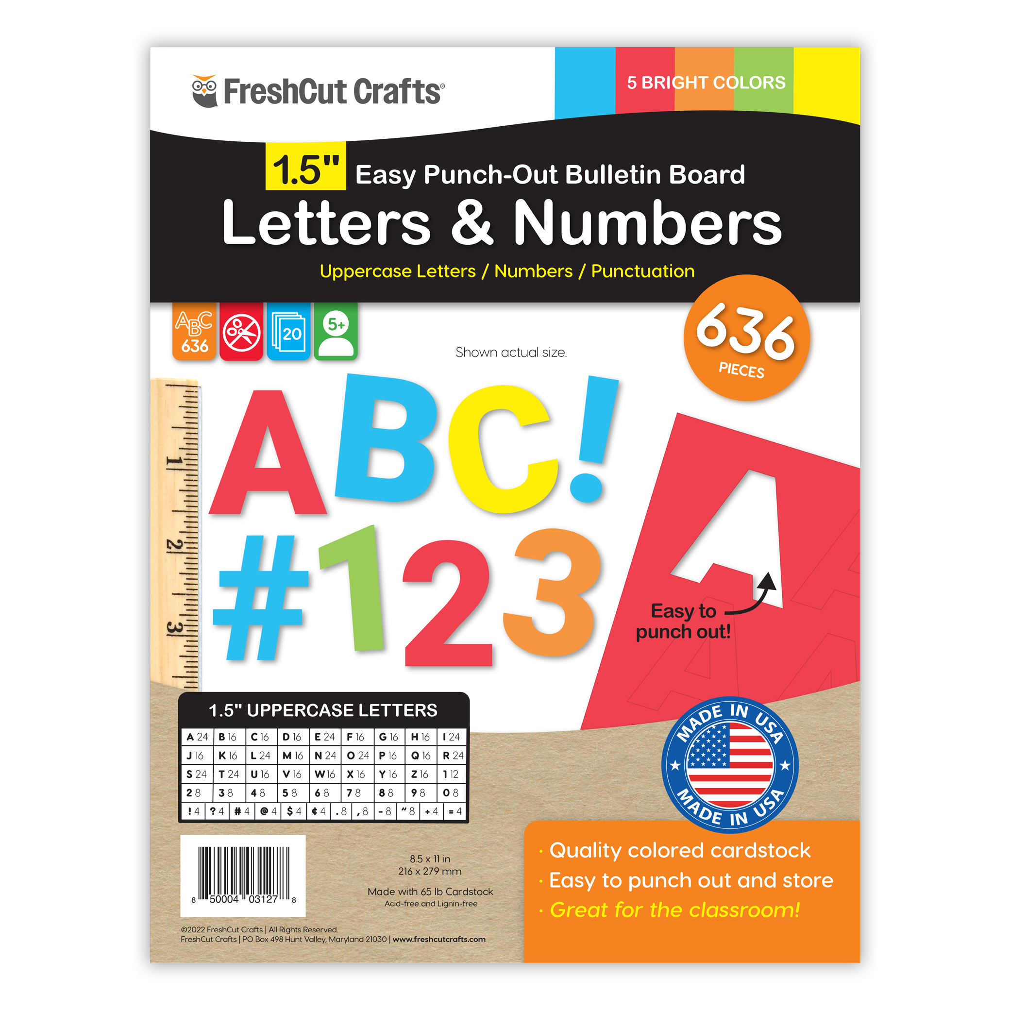 Bulletin Board Letters – 1.5 Inch