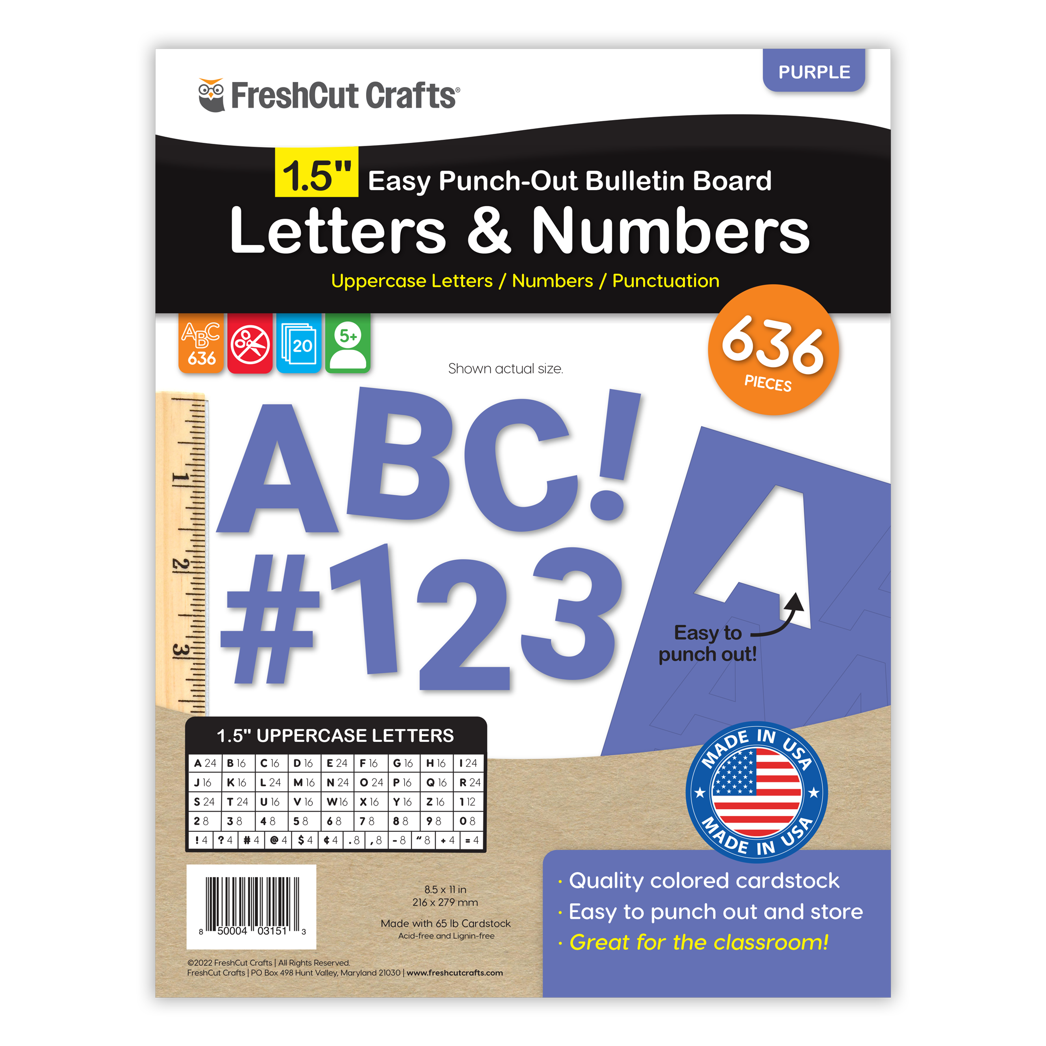 Bulletin Board Letters – 1.5 Inch
