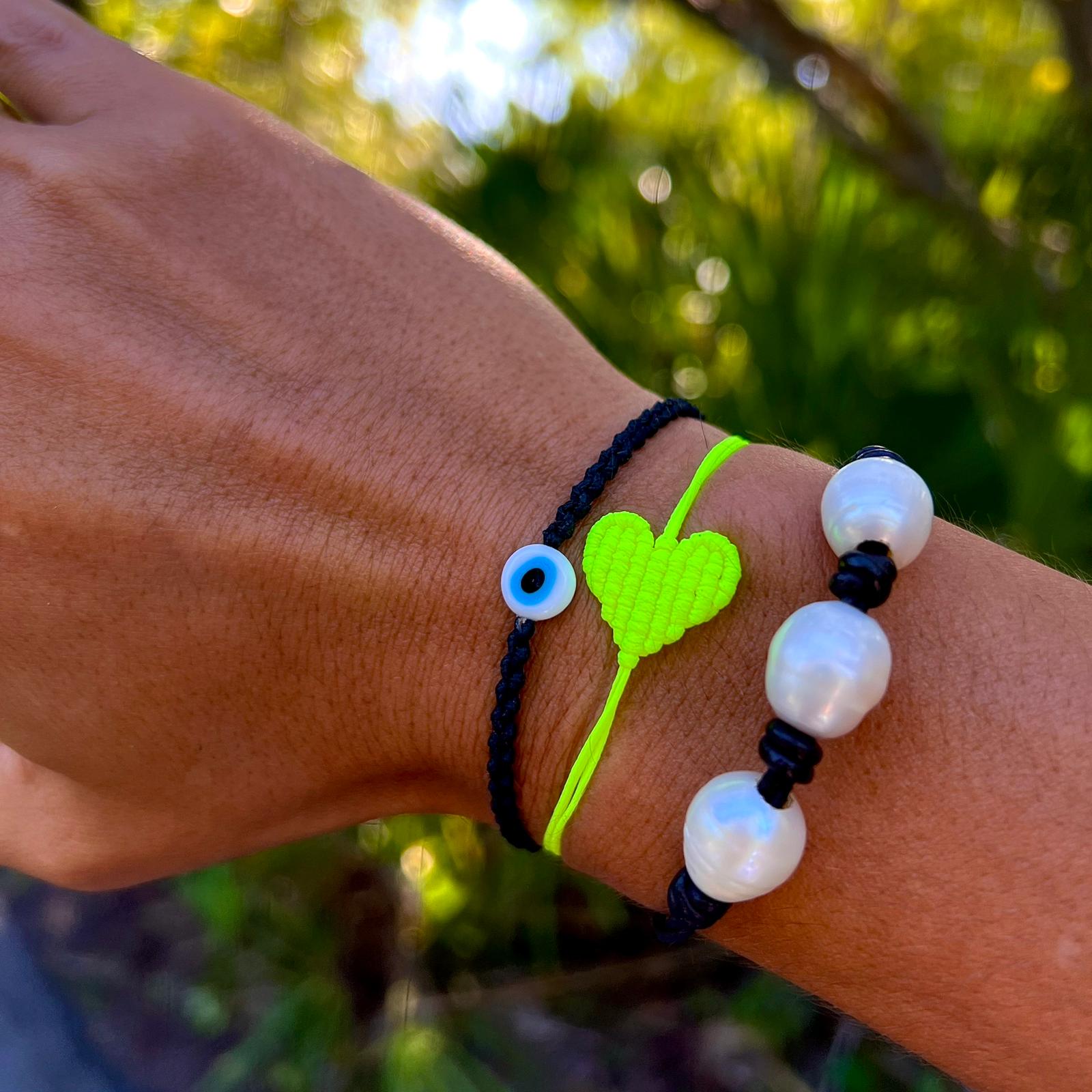 Green Apple Heart Bracelet