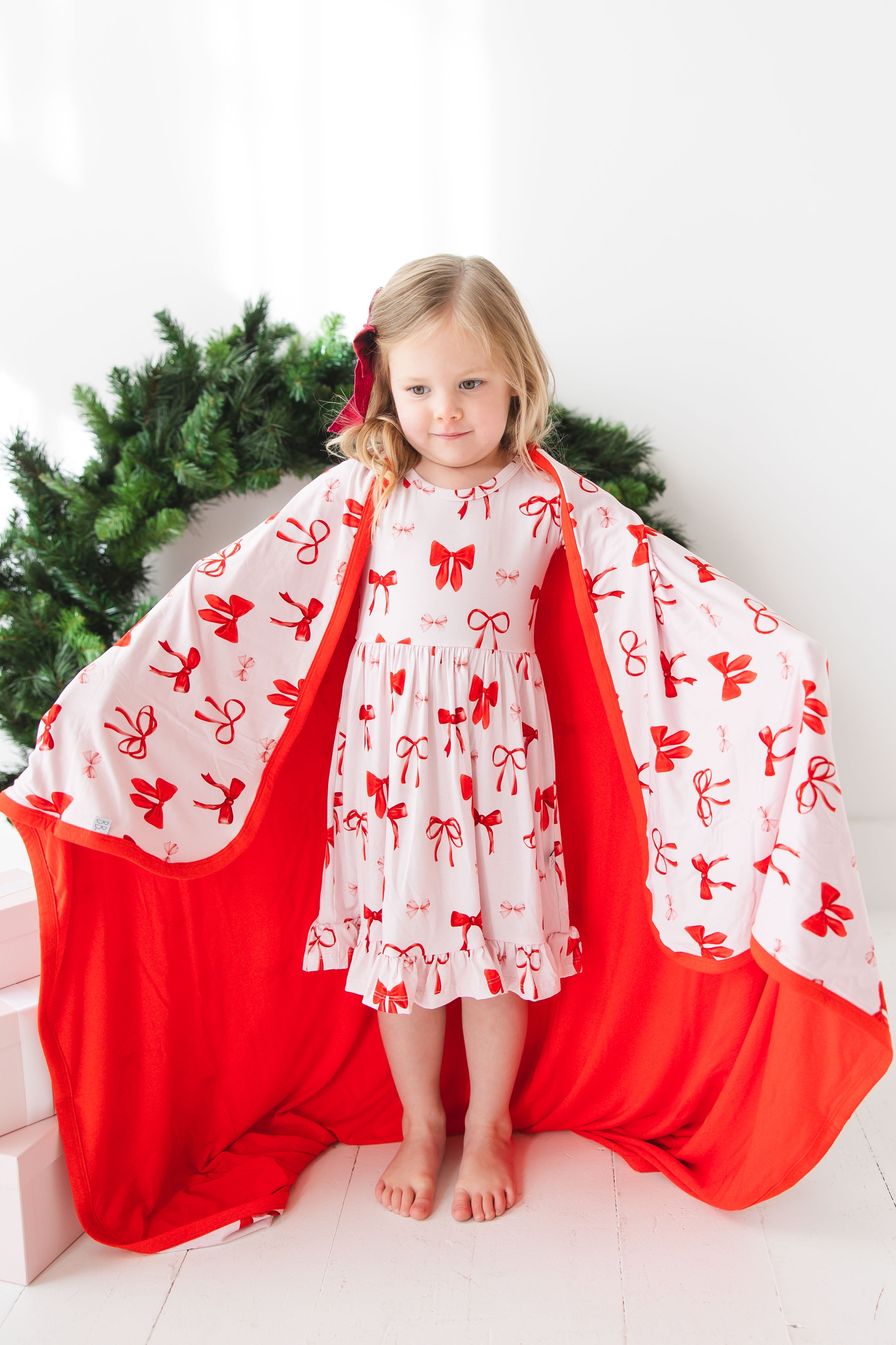 Crimson Bows Blanket