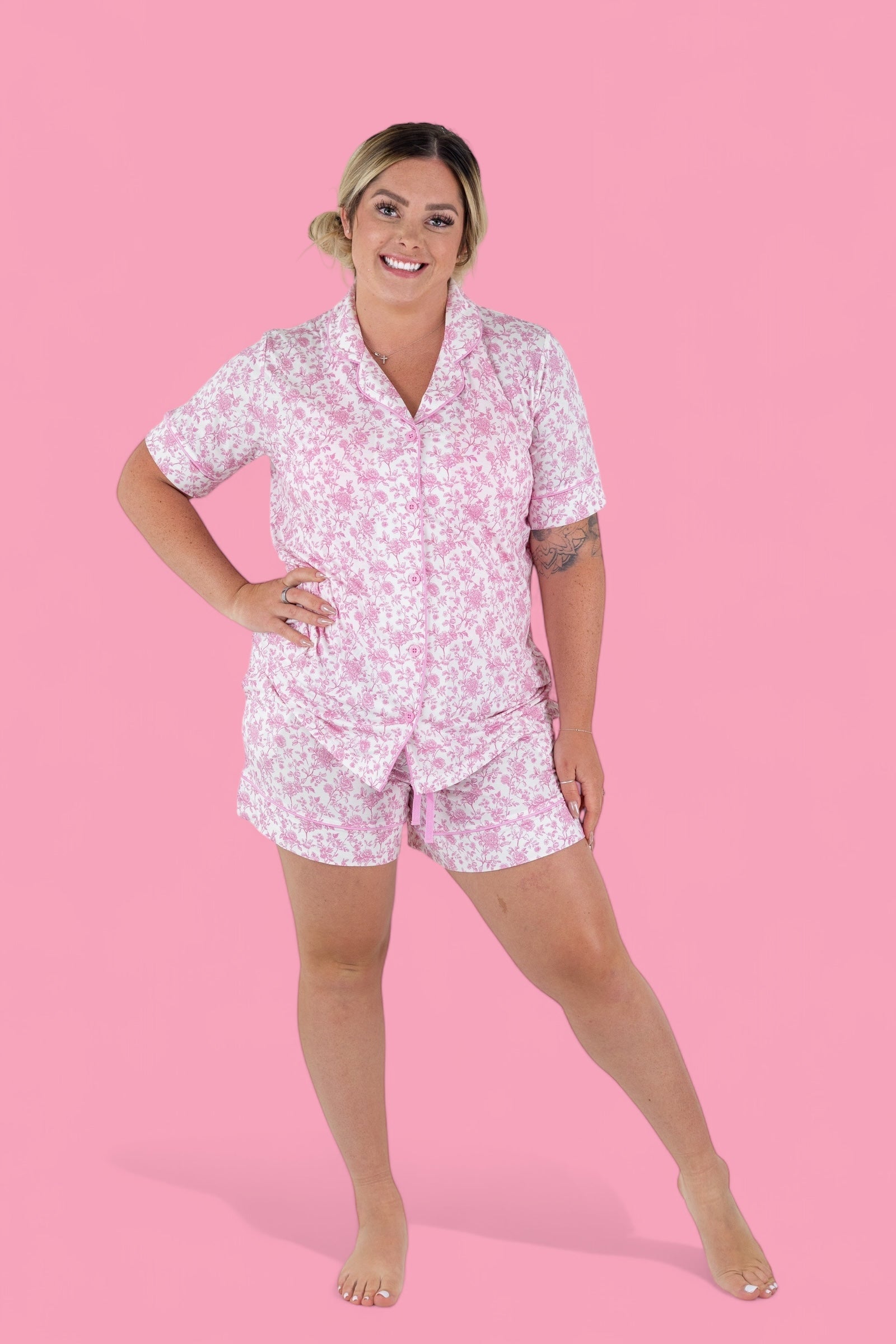 Rosewood Toile Women’s Dream Short Set