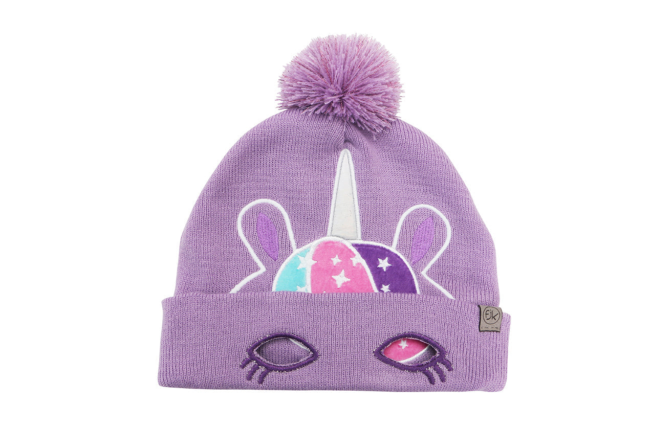Toddler/kids Knitted Beanie - Unicorn
