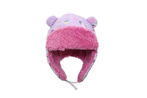 Baby/kids Water Repellent Trapper Hat - Unicorn (lilac)