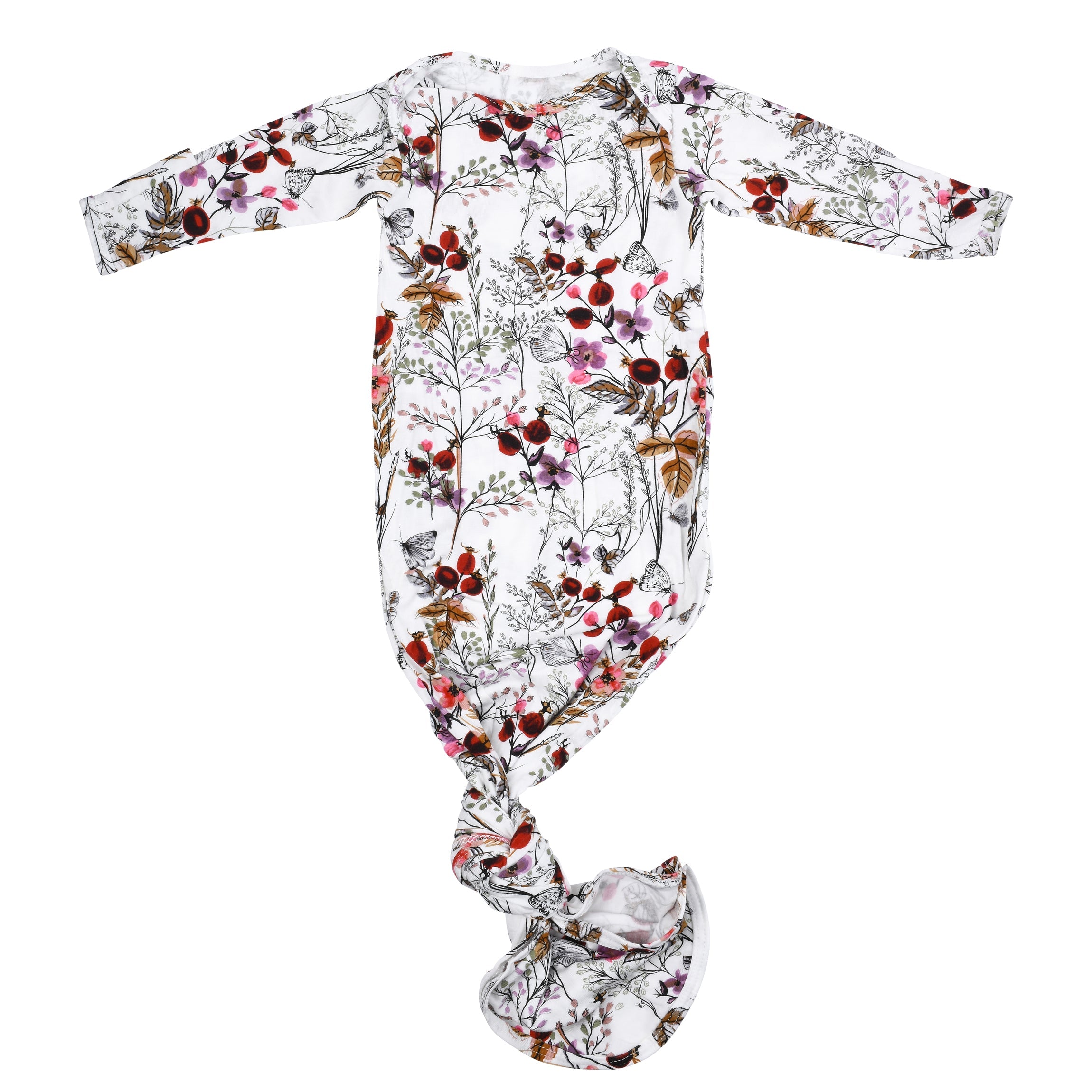 Floral Newborn Knotted Baby Gown