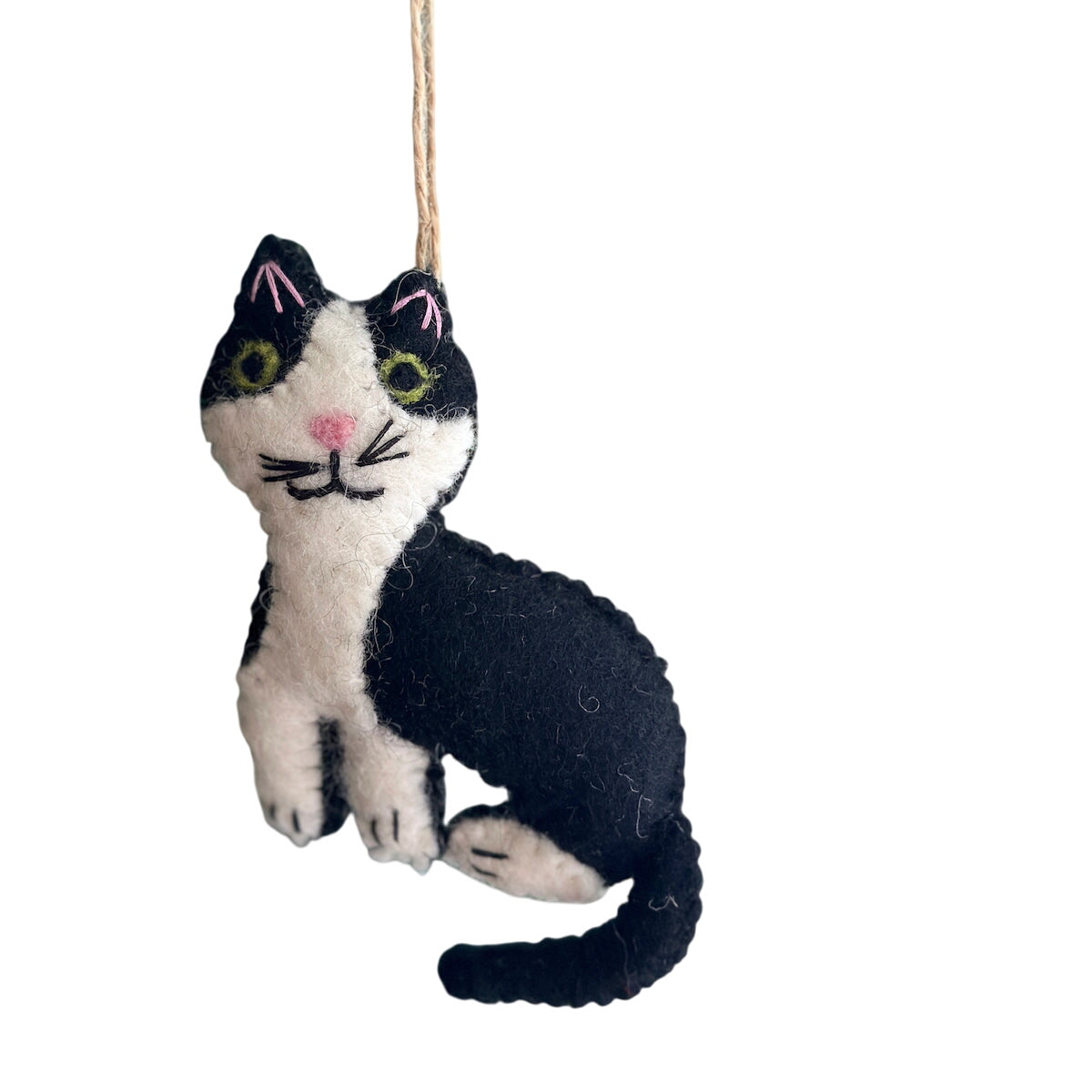 Felt Ornament - Stitched Cat
