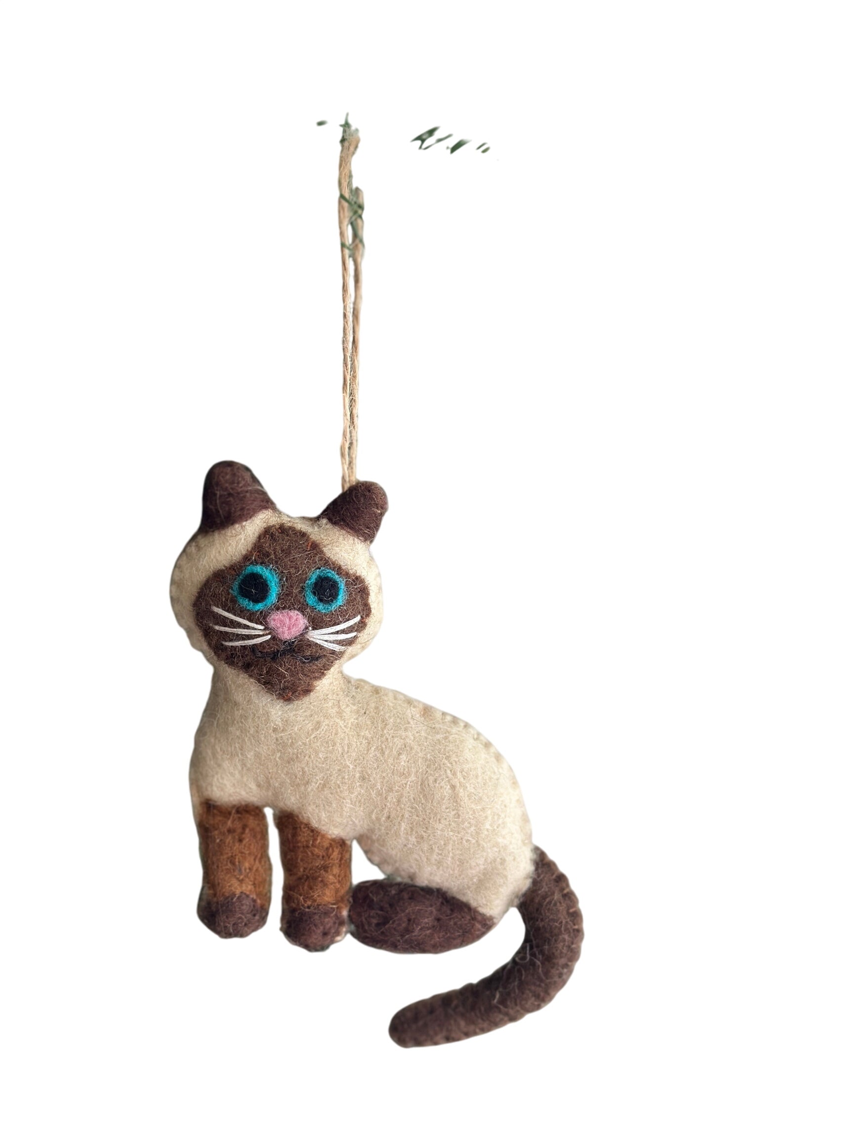 Felt Ornament - Stitched Cat