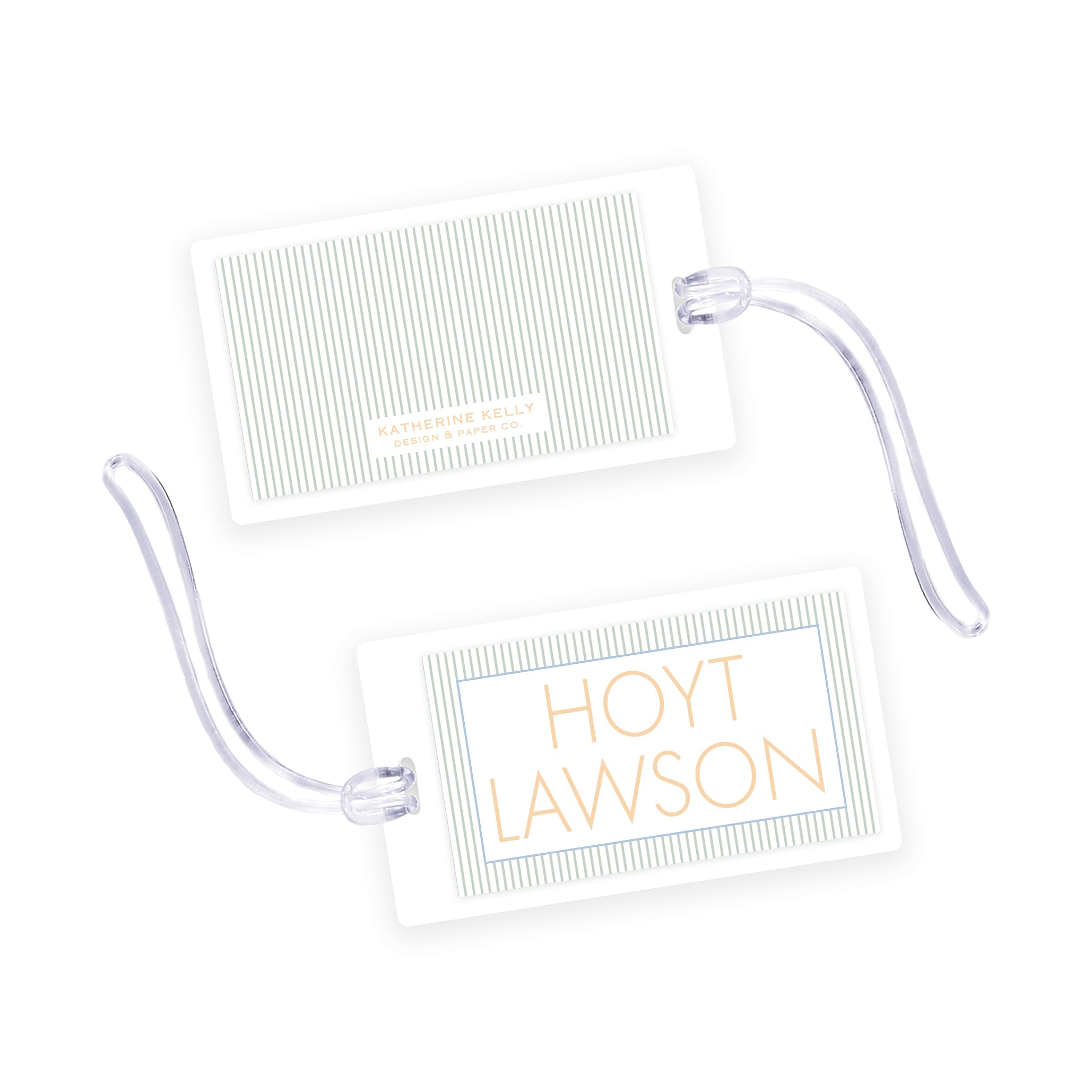 Muted Boy Laminated Bag Tag