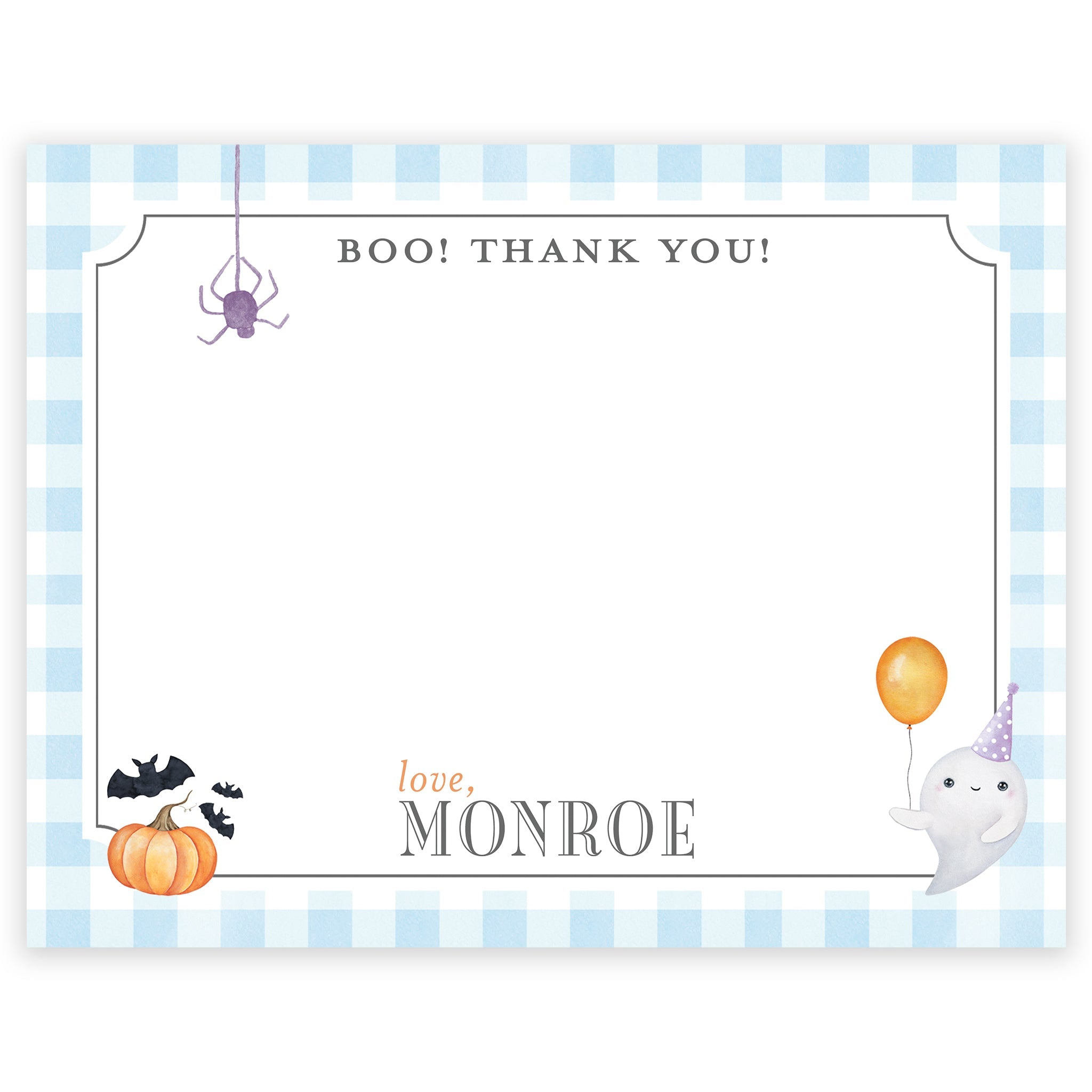 Sweet & Spooky Blue Notecard