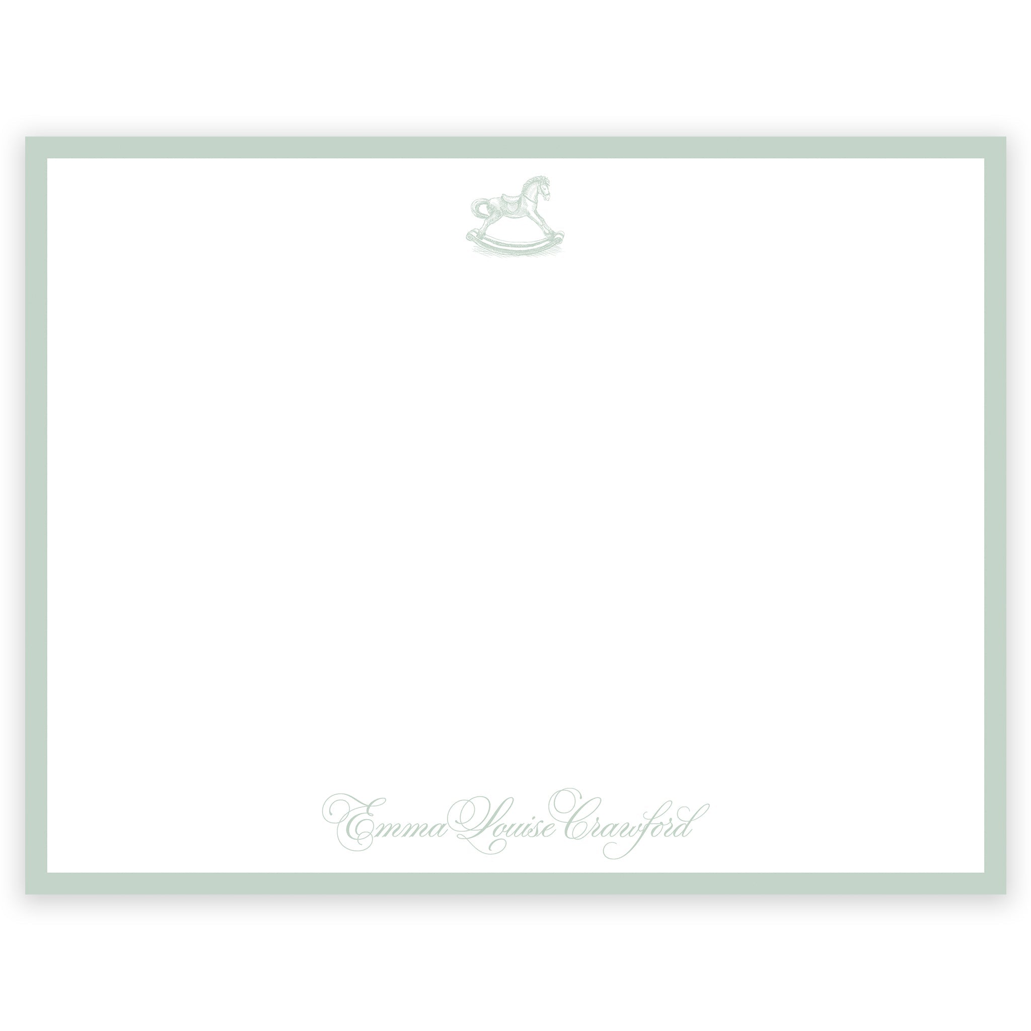 Sage Rocking Horse Notecard