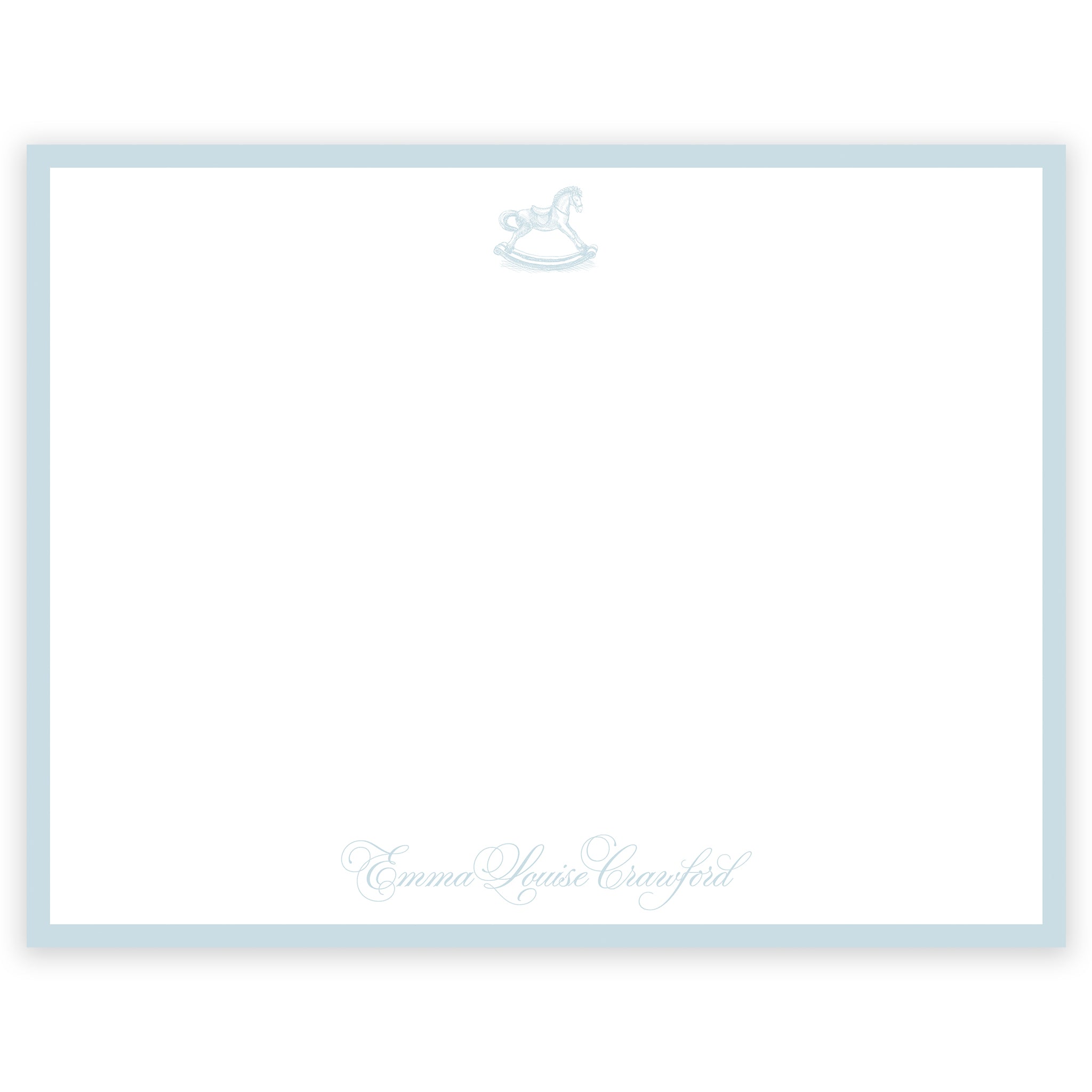 Blue Rocking Horse Notecard