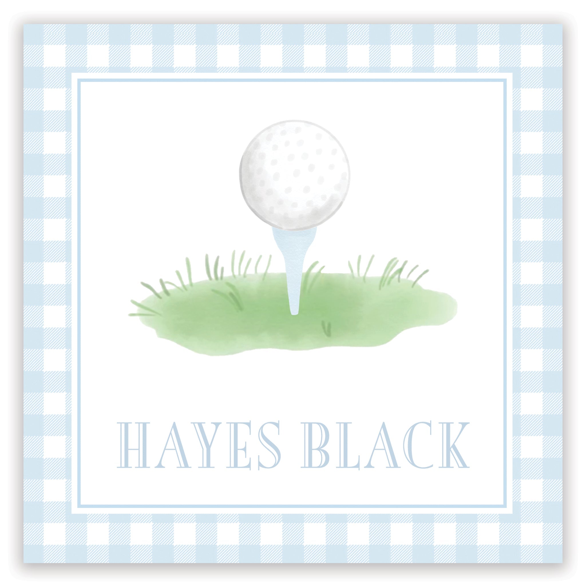 Blue Golf Enclosure Card