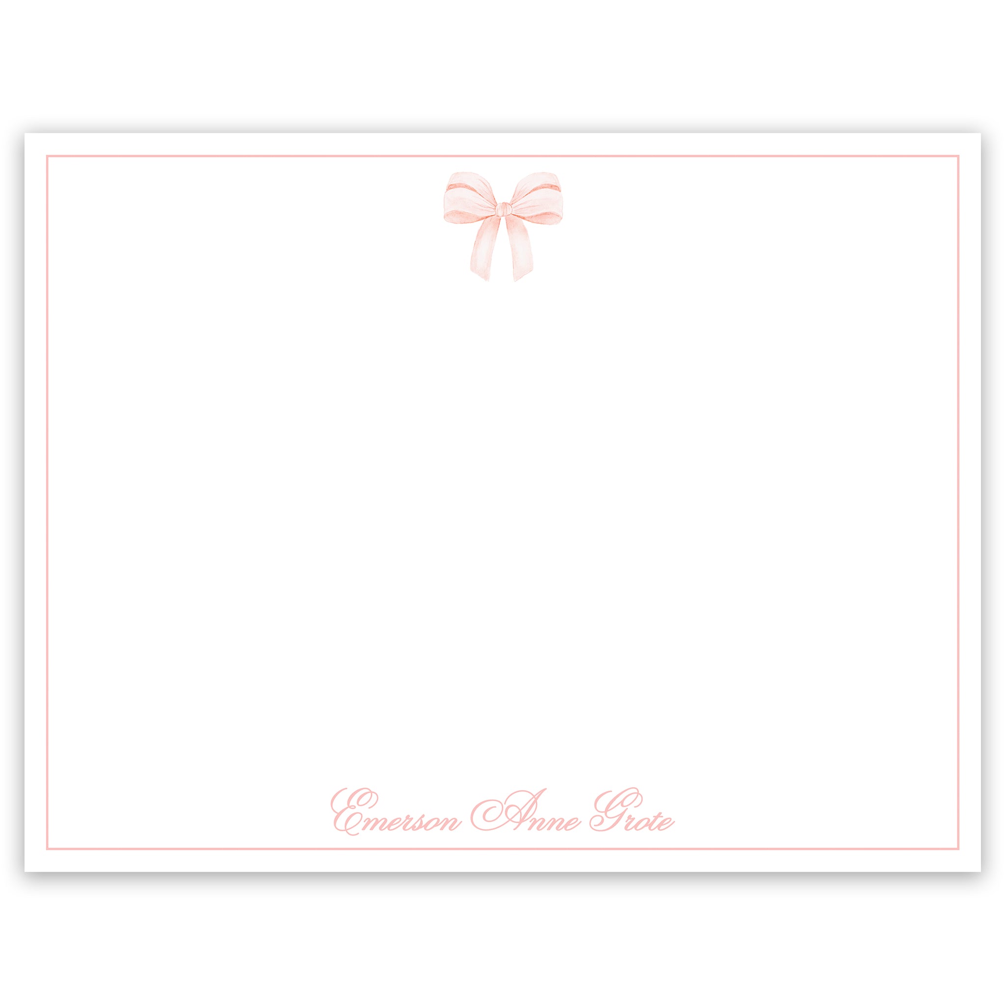 Pink Bow Notecard