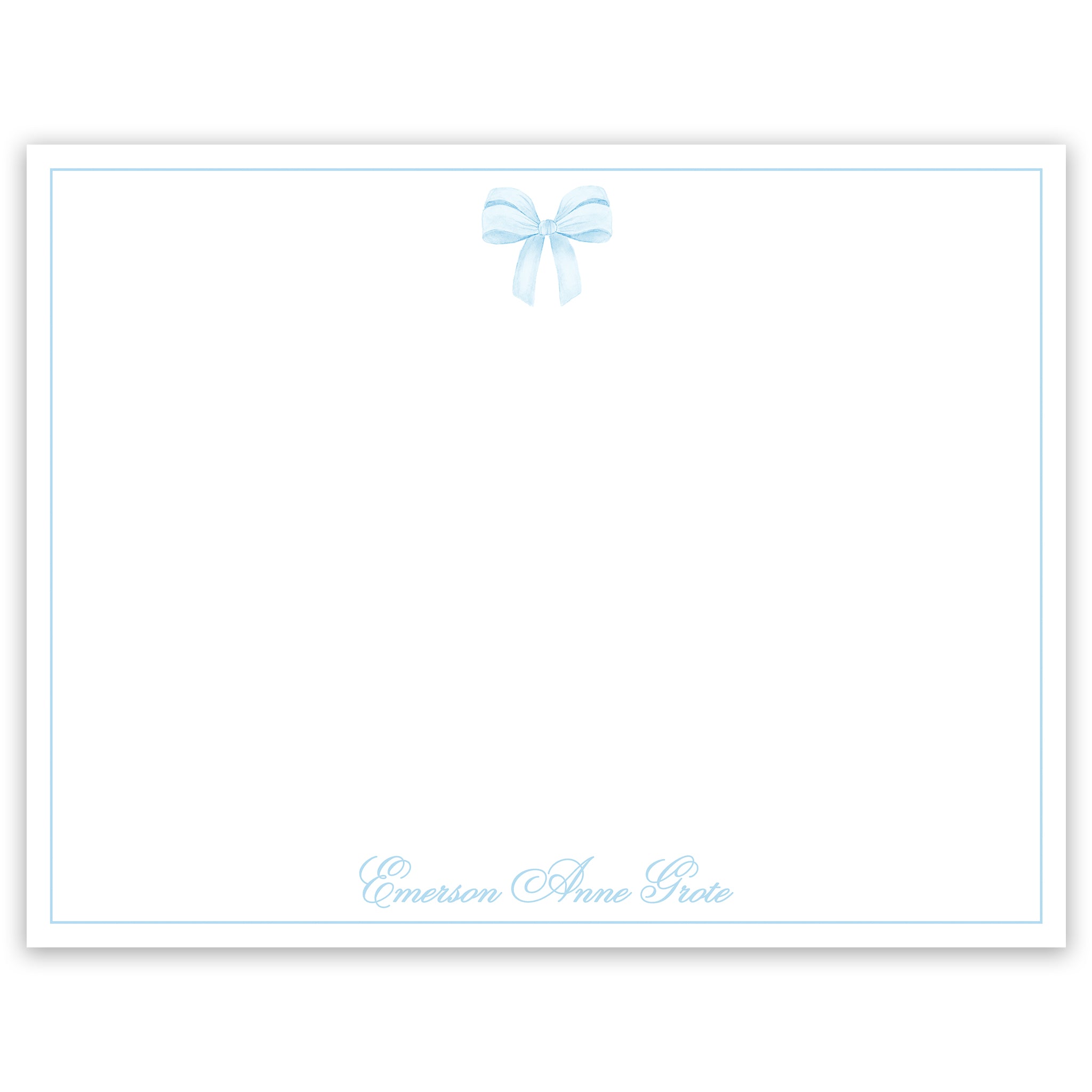 Blue Bow Notecard