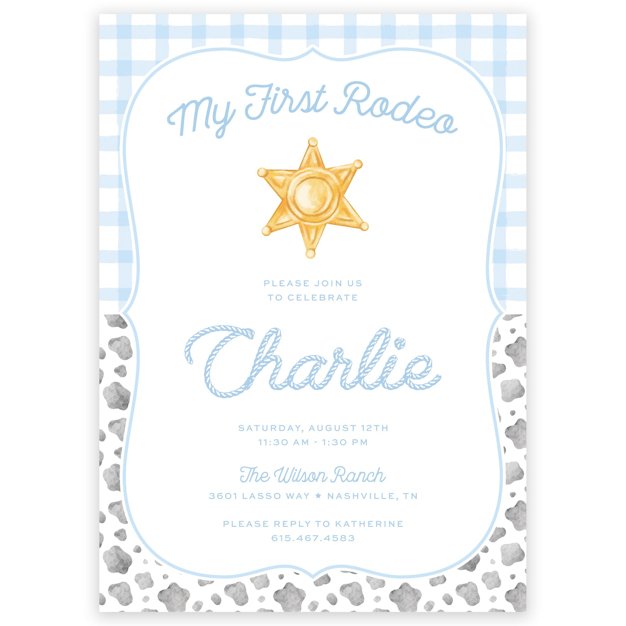 Rodeo Birthday Invitation