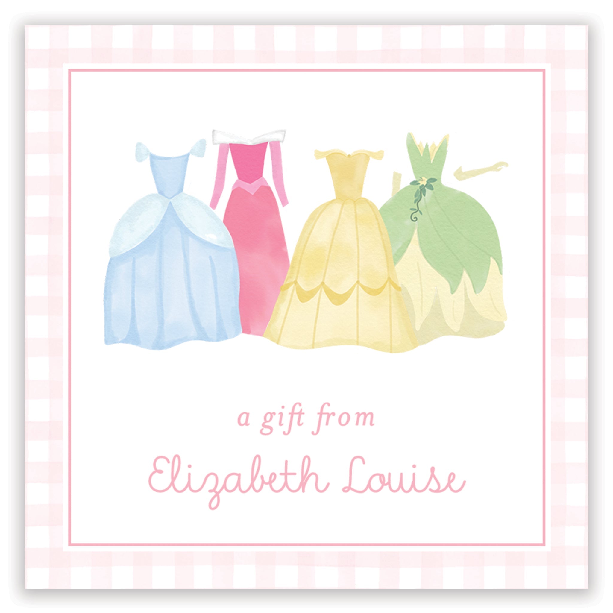Princess Dresses Enclosure Card