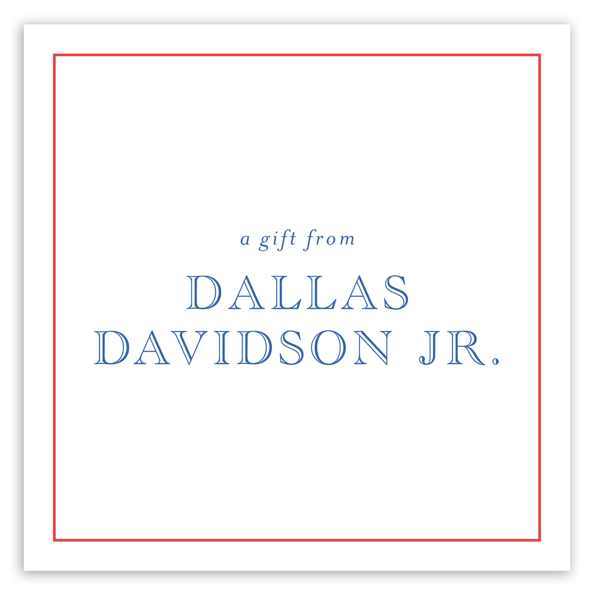 The Dallas Enclosure Card
