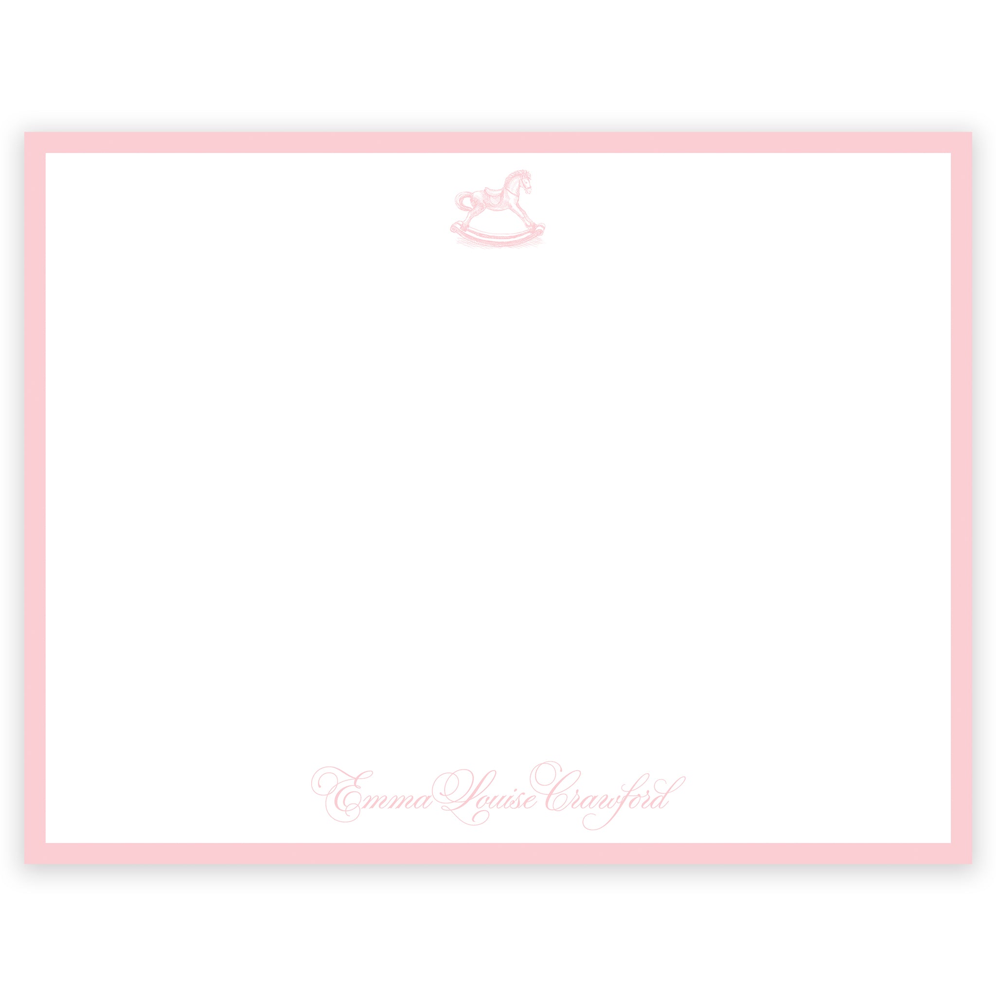 Pink Rocking Horse Notecard