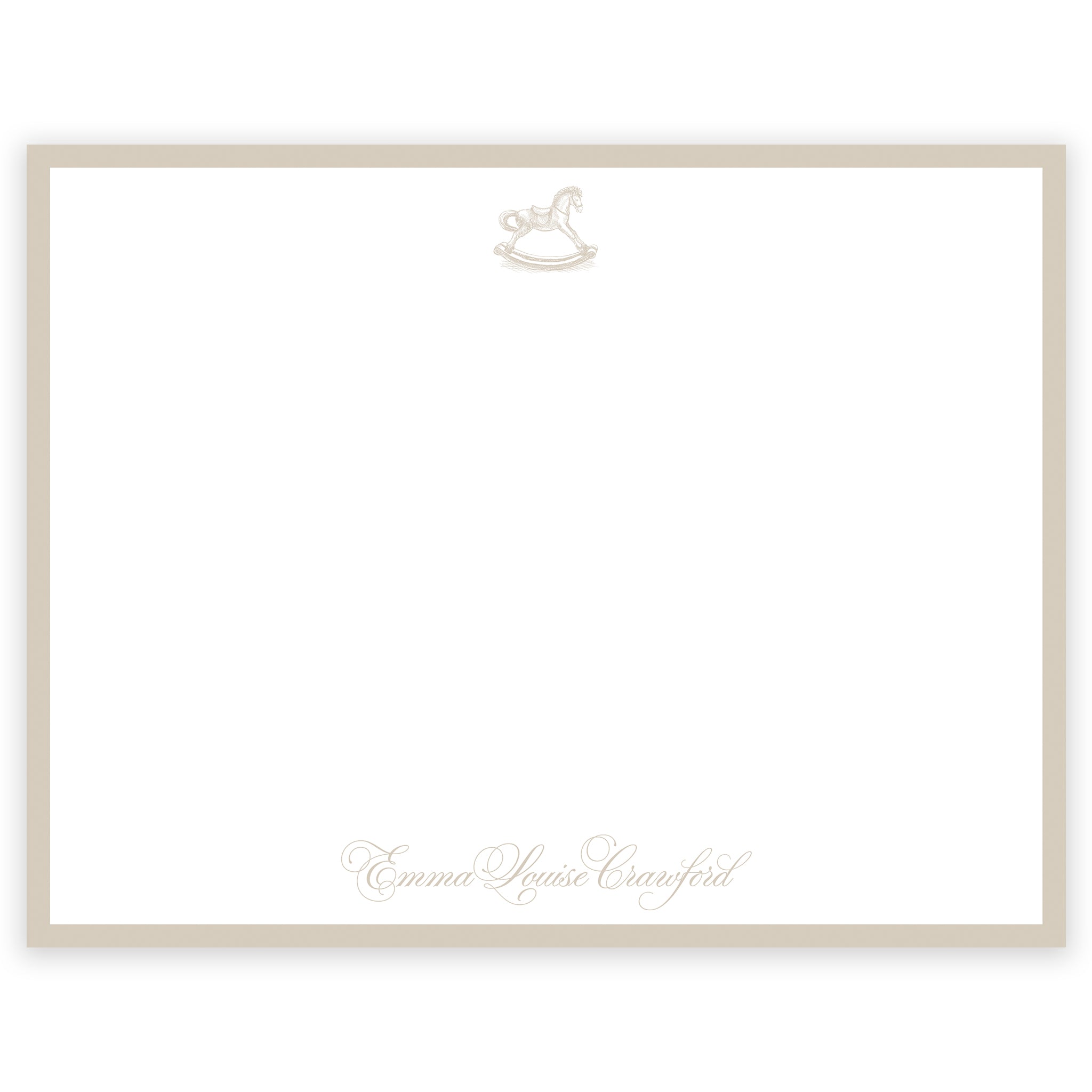 Taupe Rocking Horse Notecard