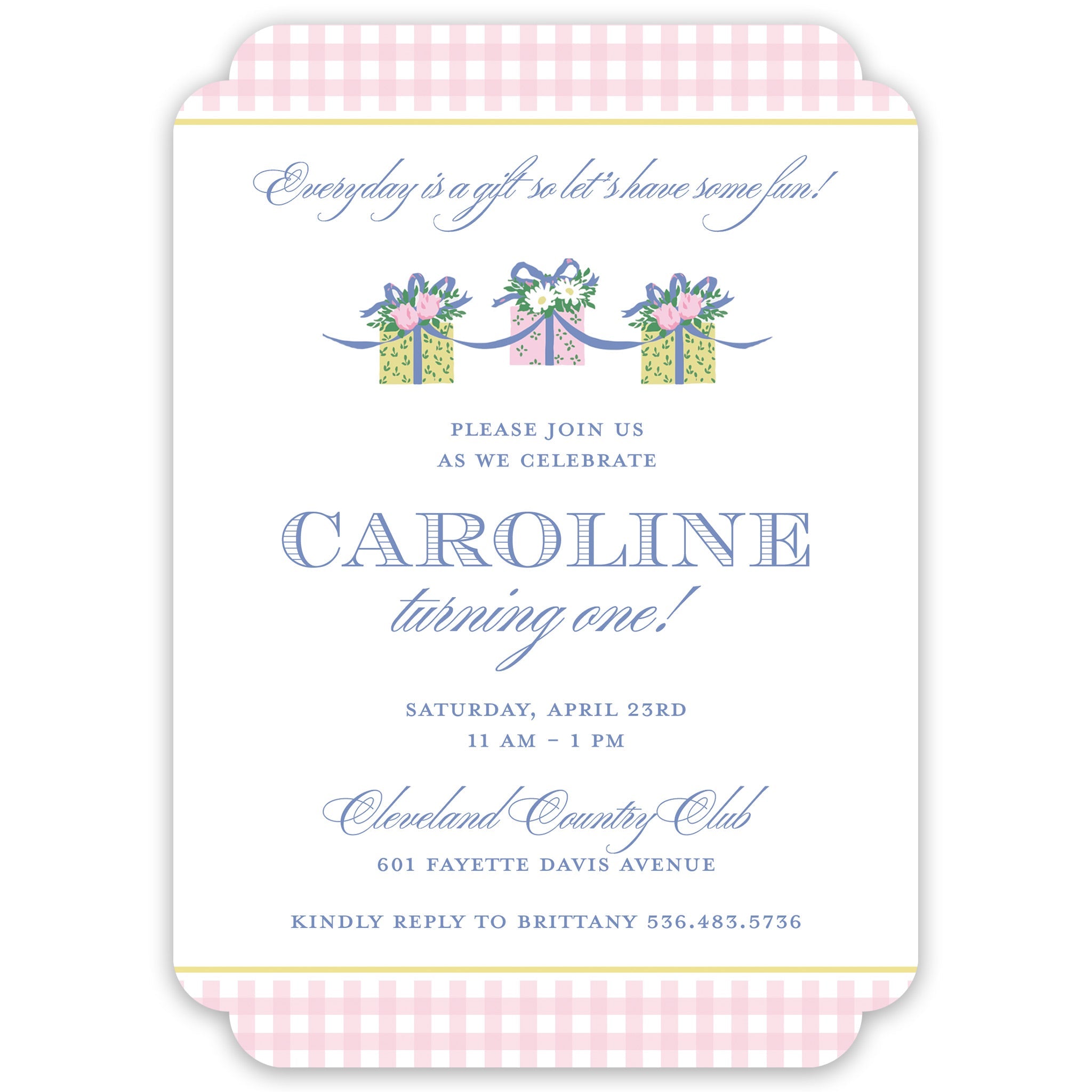 Everyday Is A Gift Birthday Invitation