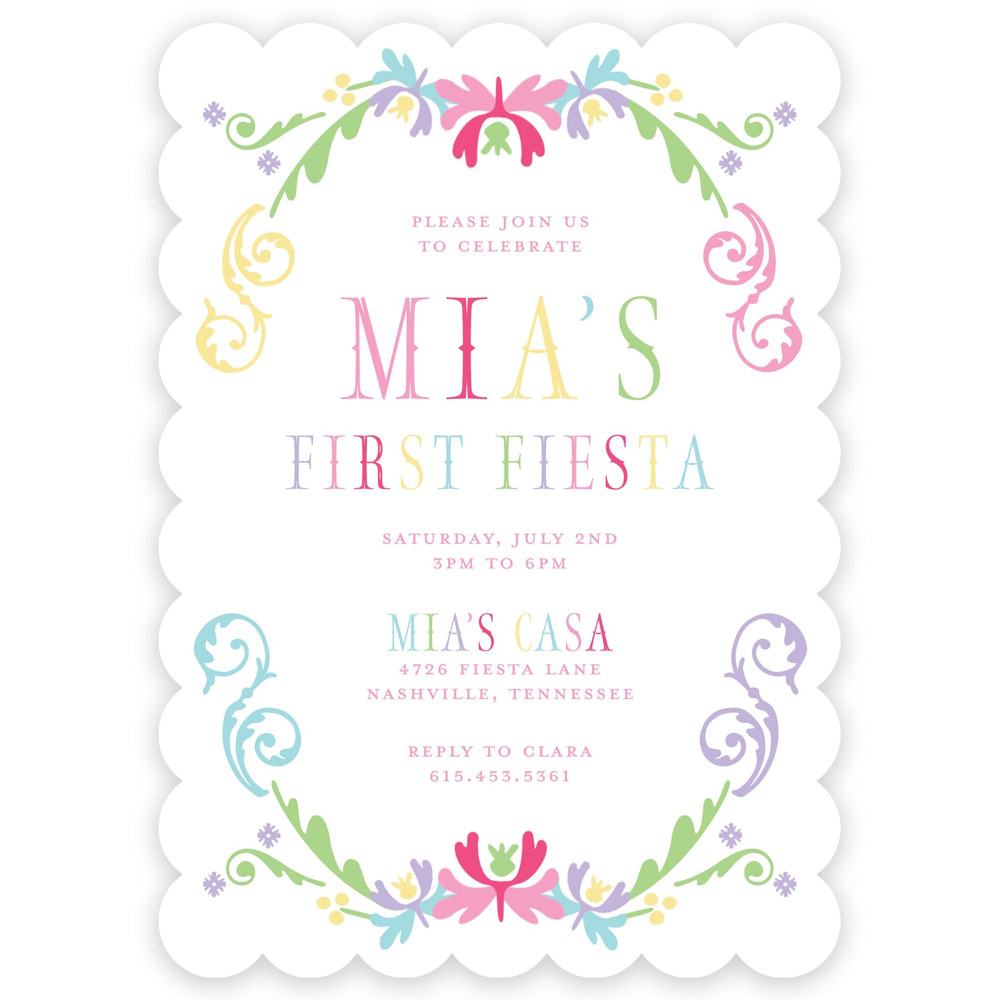 Fiesta Birthday Invitation