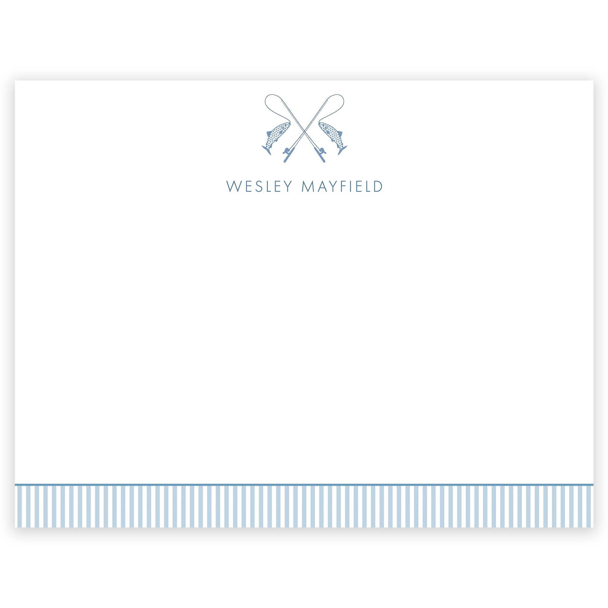Pinstripe Fishing Notecard
