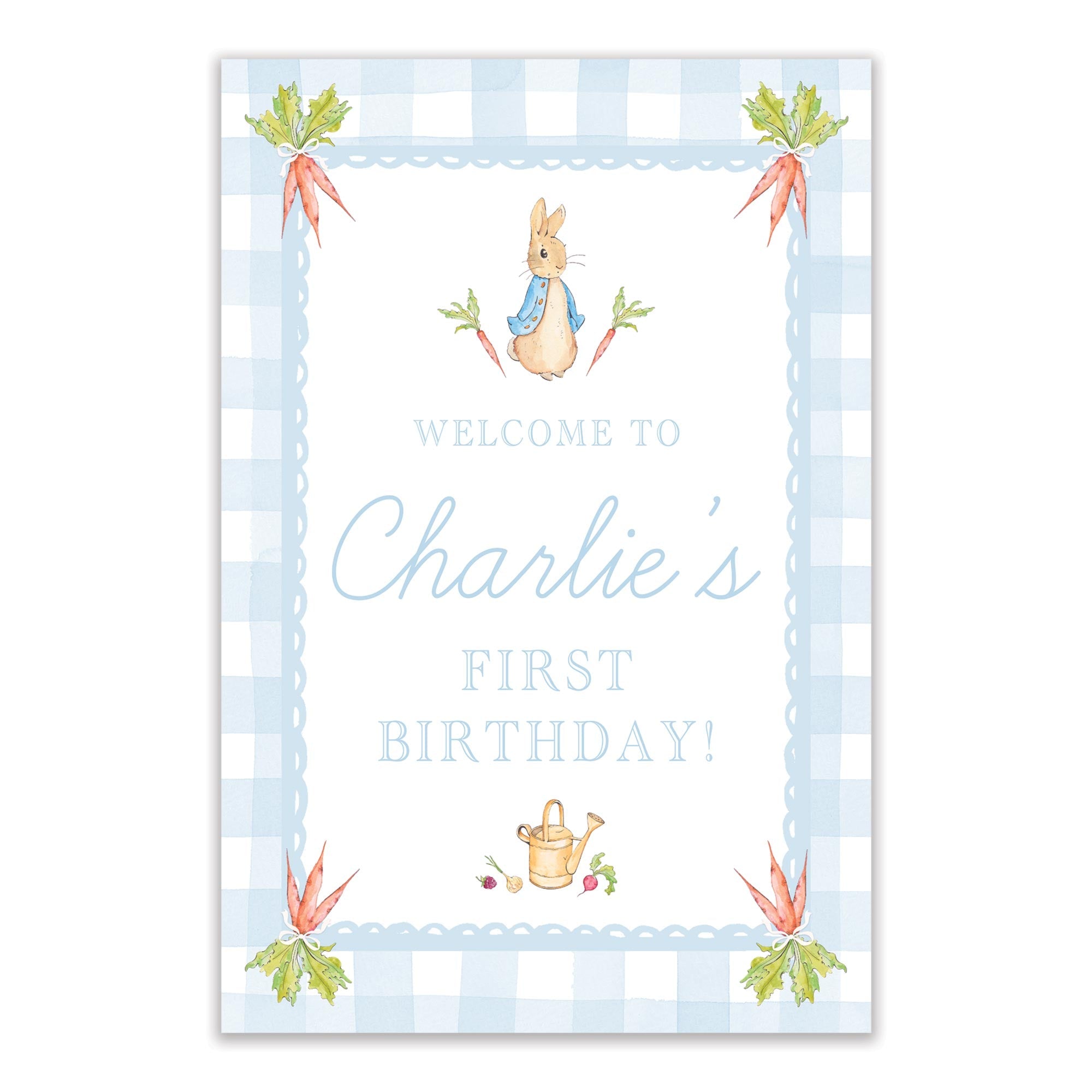 Blue Peter Rabbit Welcome Sign