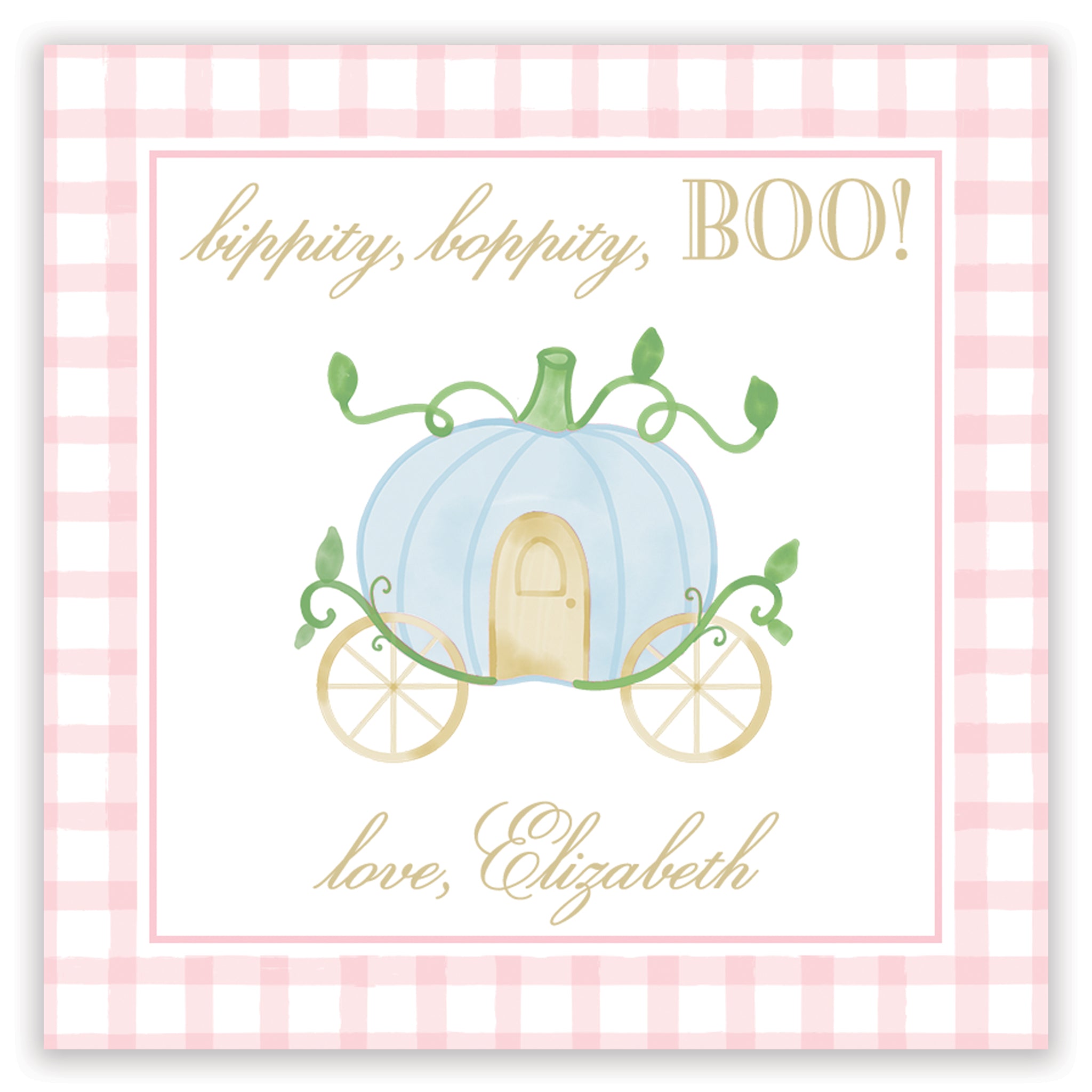 Bippity Boppity Boo! Pink Halloween Card