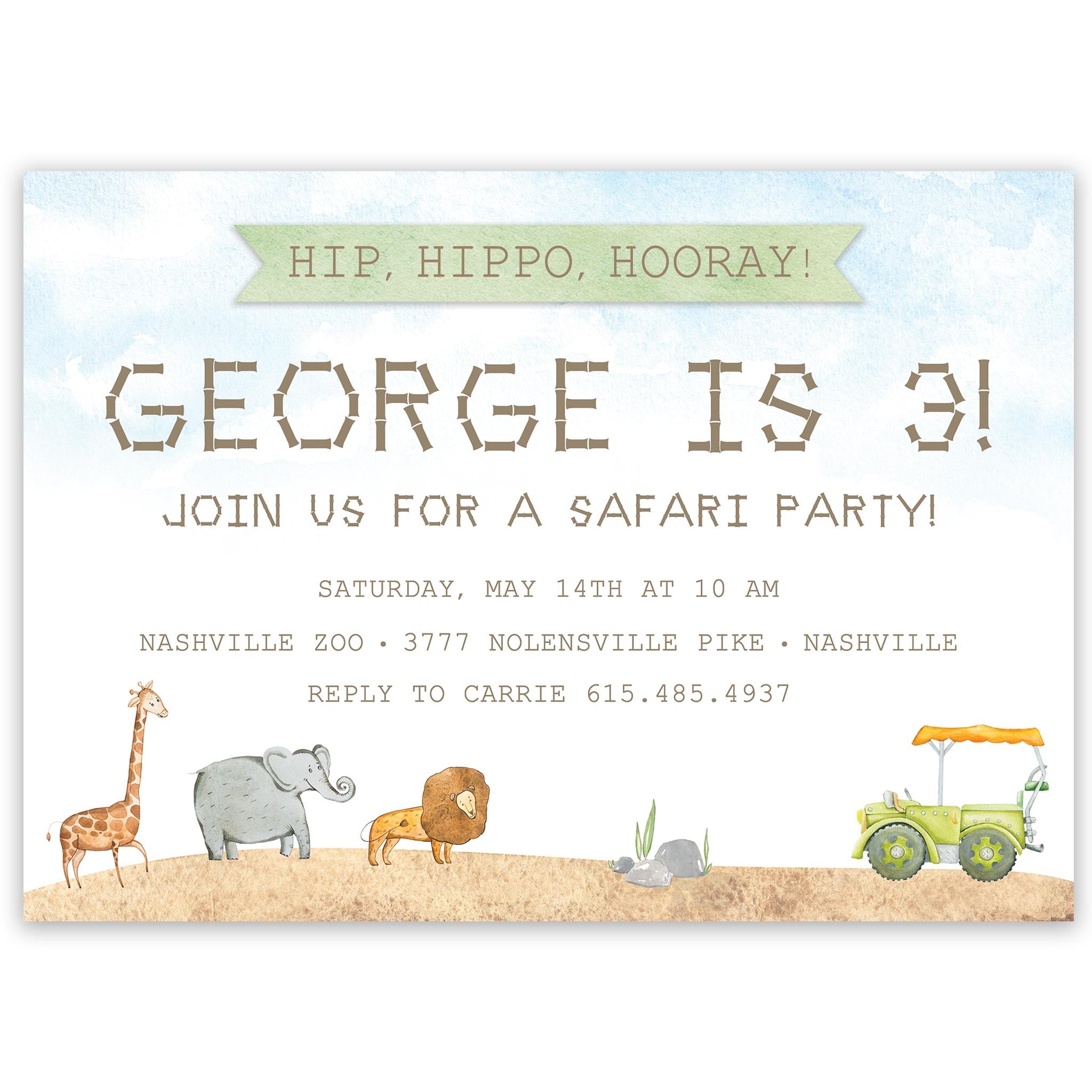 Safari Invitation