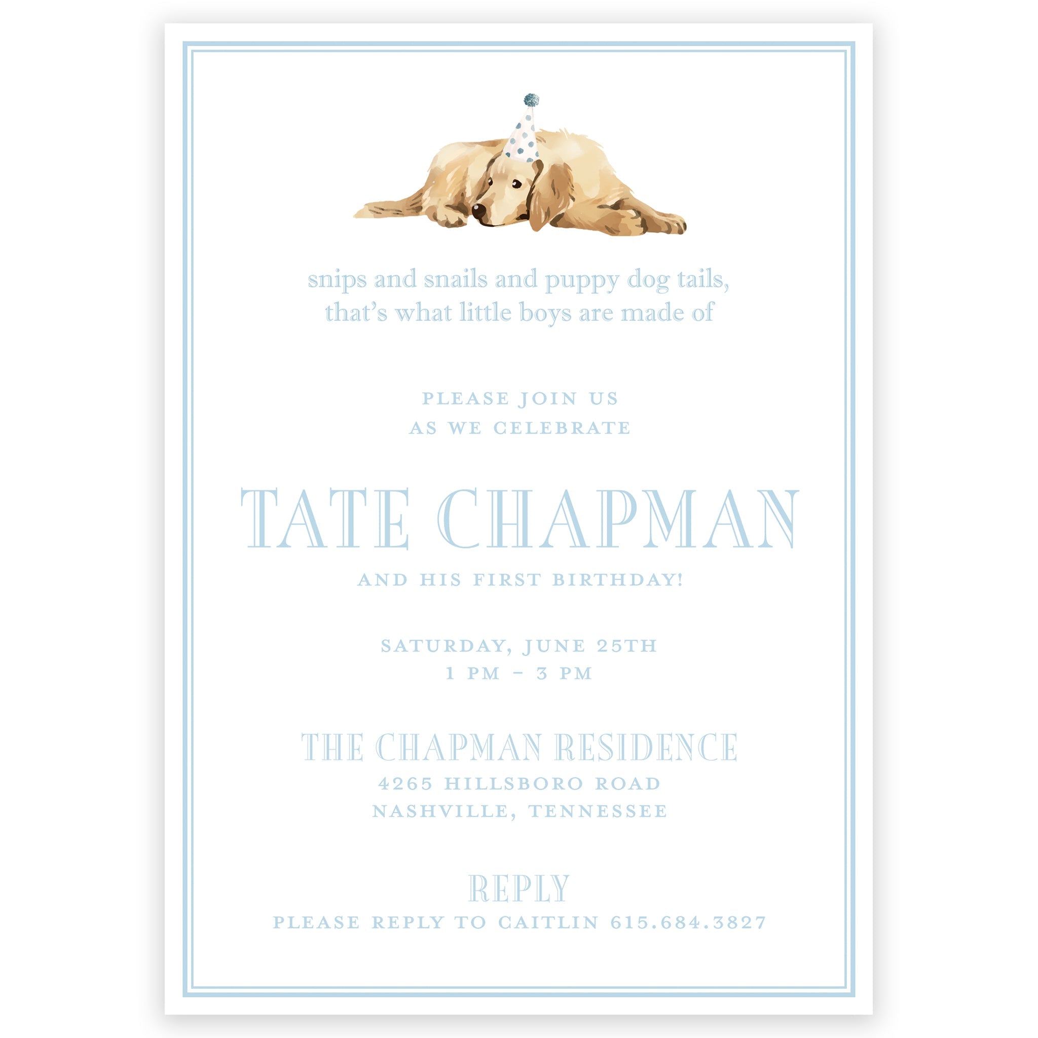 Snips & Snails Birthday Invitation