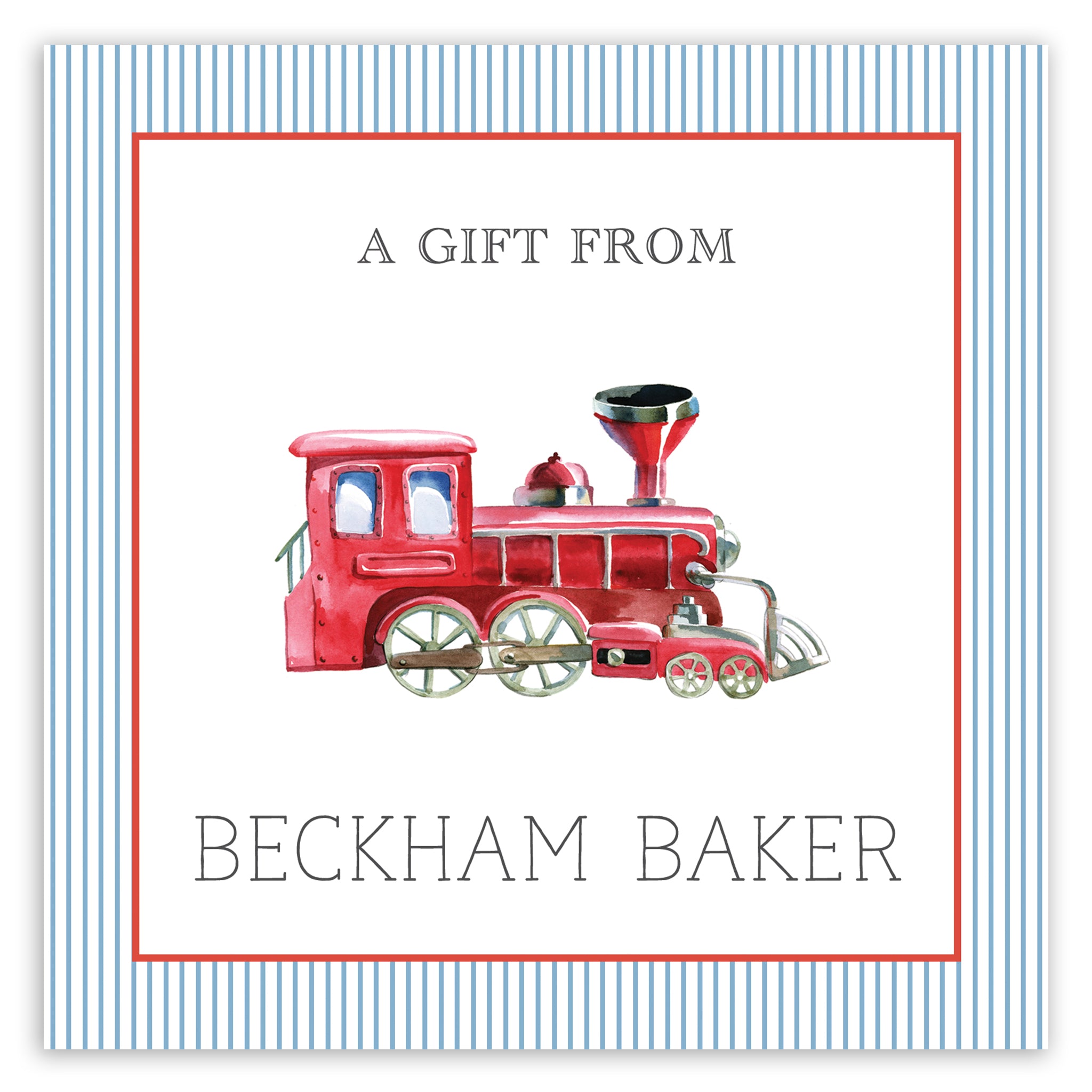 Choo Choo Train Enclosure Card