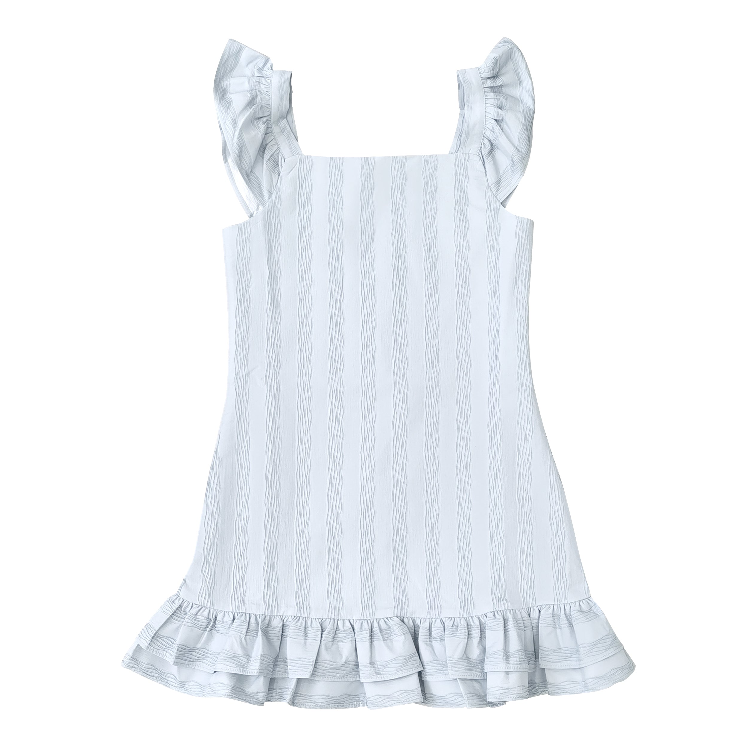 Aa Light Blue Ruffle Dress
