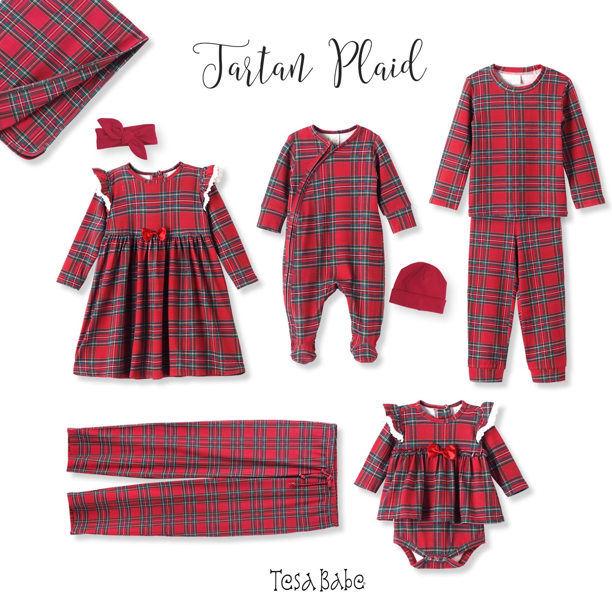 Christmas Bamboo Holiday Dress – Classic Red Tartan Plaid