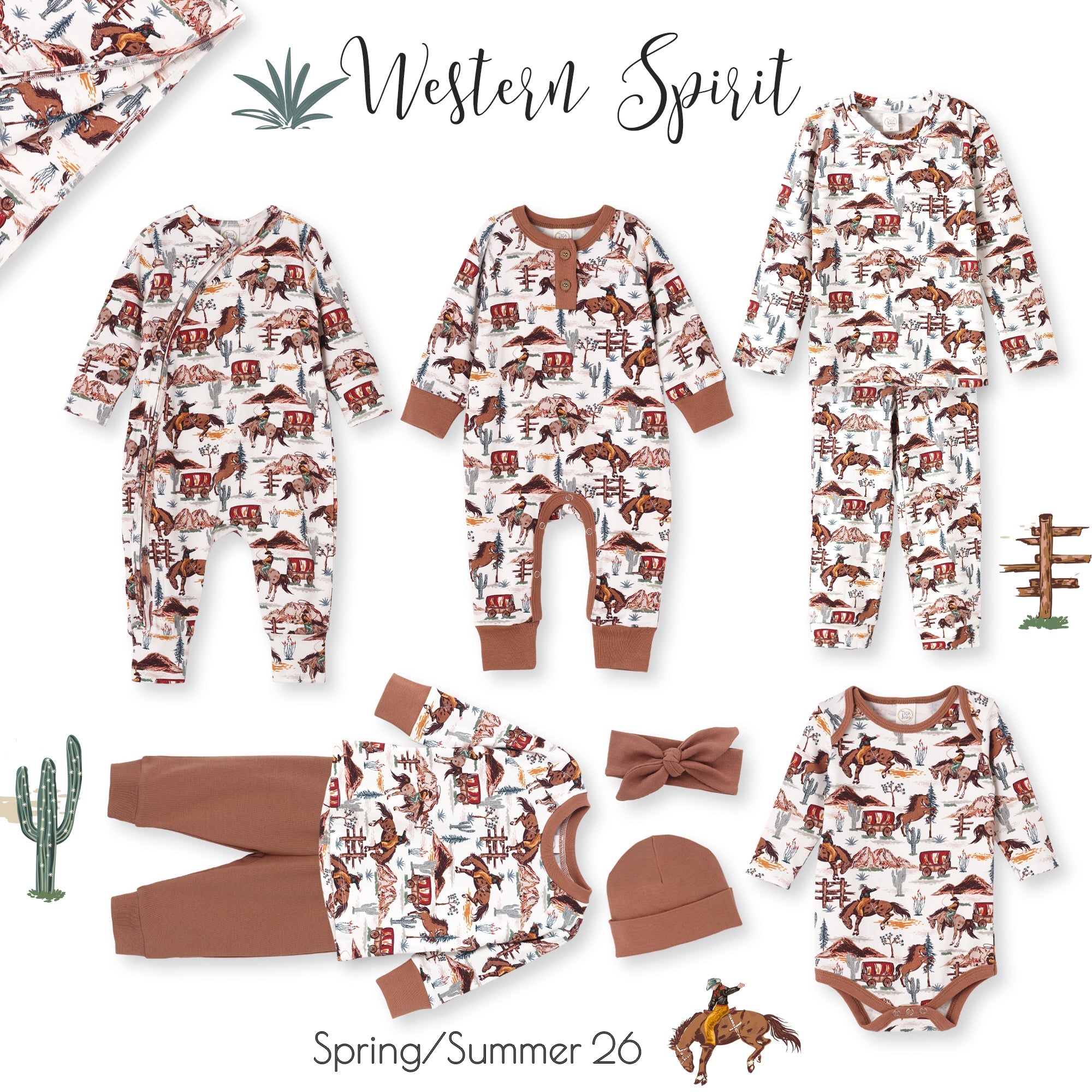 Cowboy Baby Bodysuit – Bamboo Western Spirit One-piece