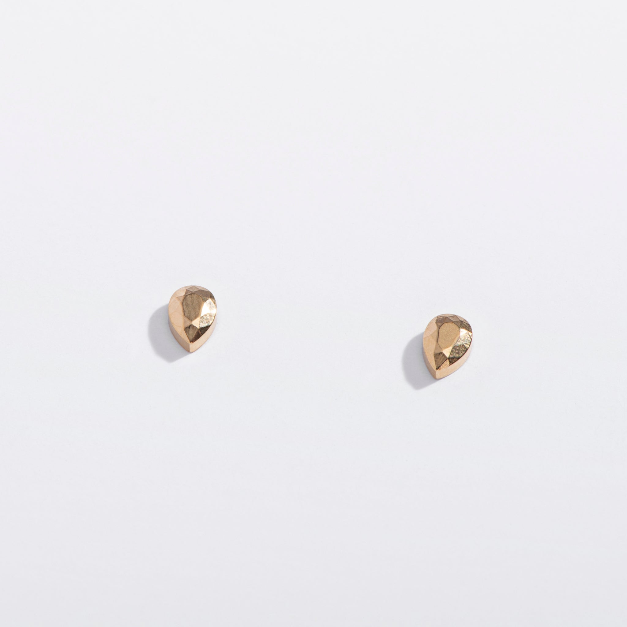 Faceted Teardrop Flat Back Studs