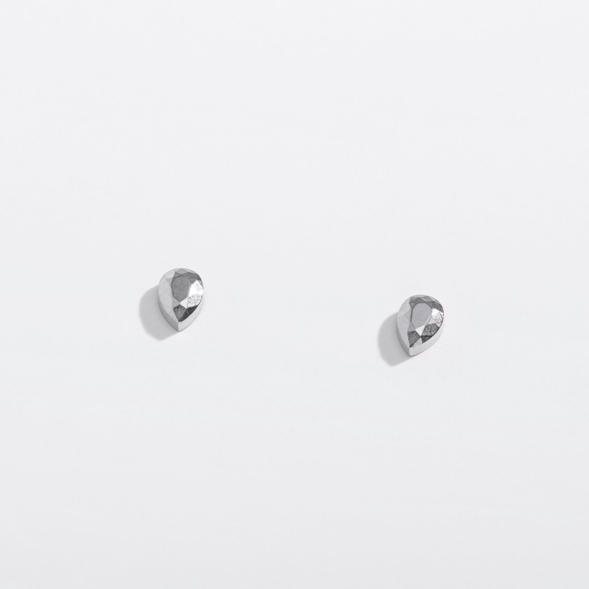 Faceted Teardrop Flat Back Studs