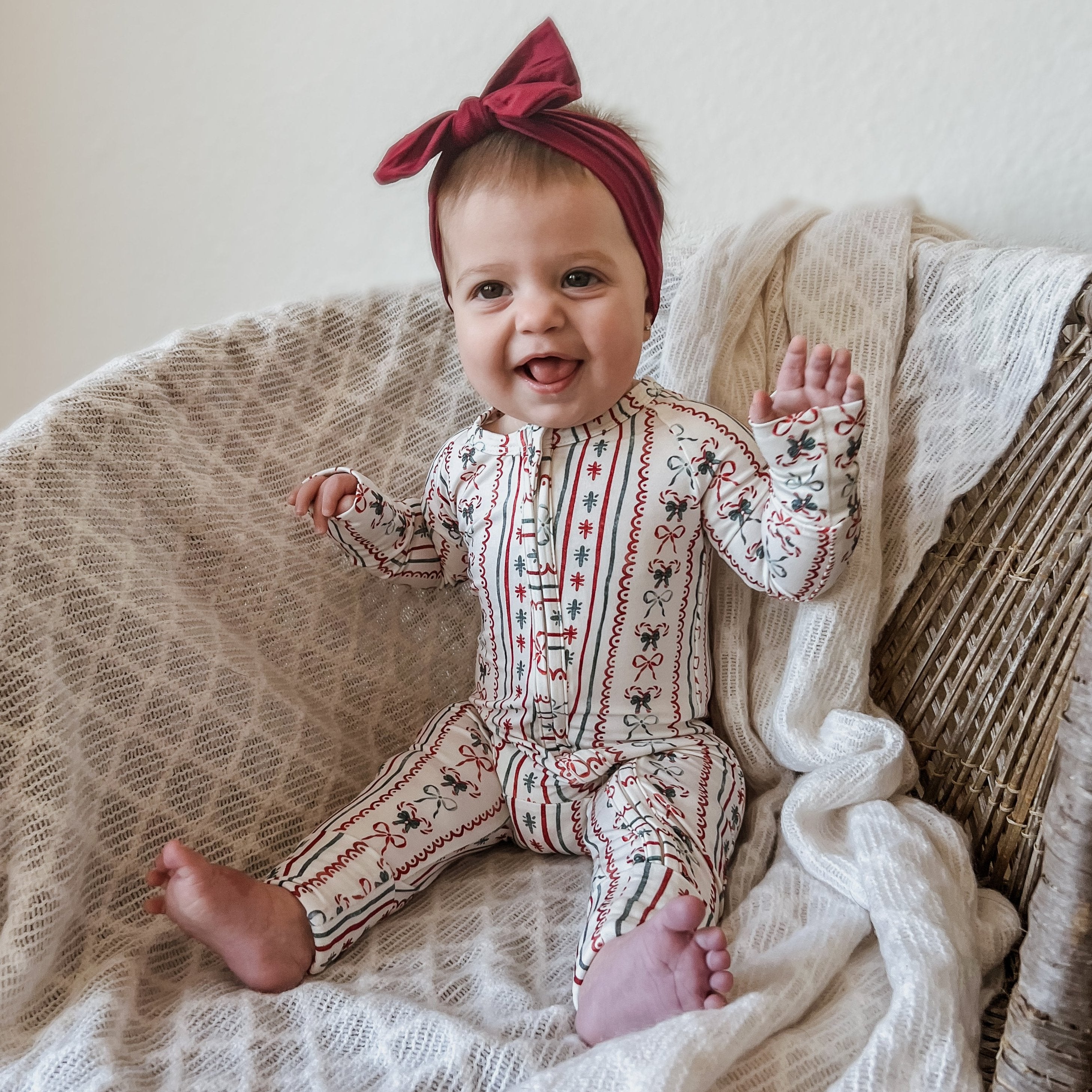 Candy Cane Lane Bamboo Zippy Pajamas