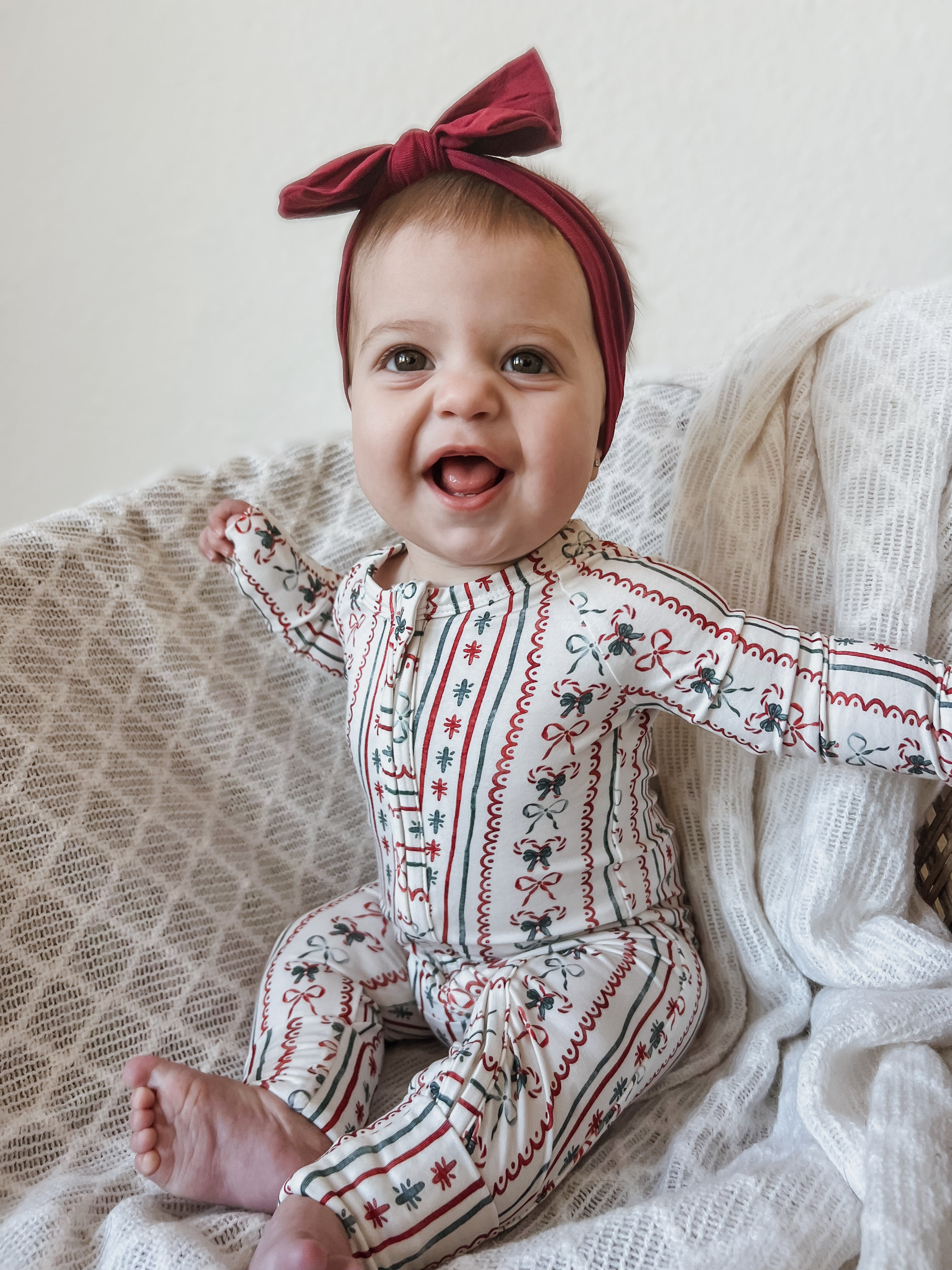 Candy Cane Lane Bamboo Zippy Pajamas