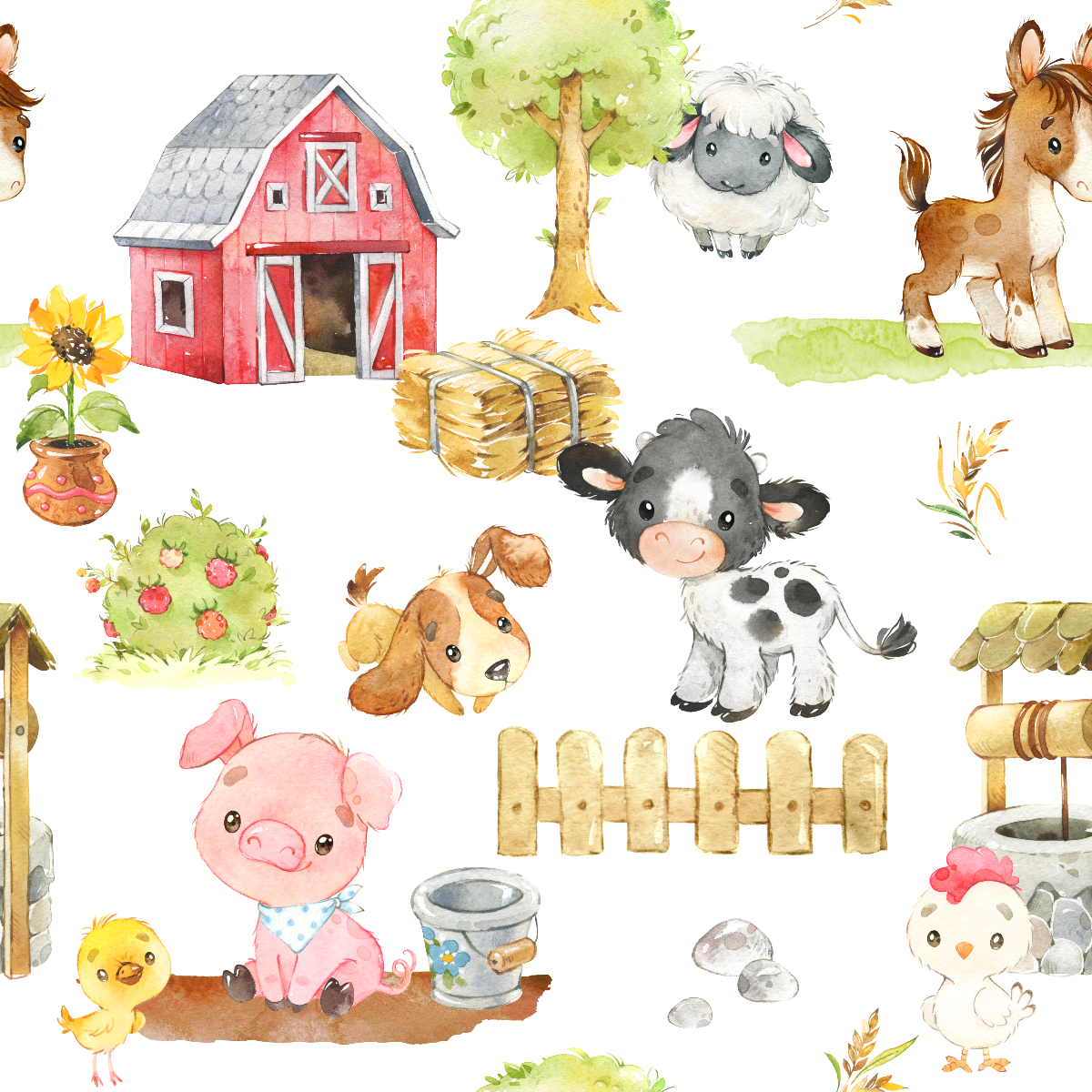 Farm Animals Minky Baby Blanket