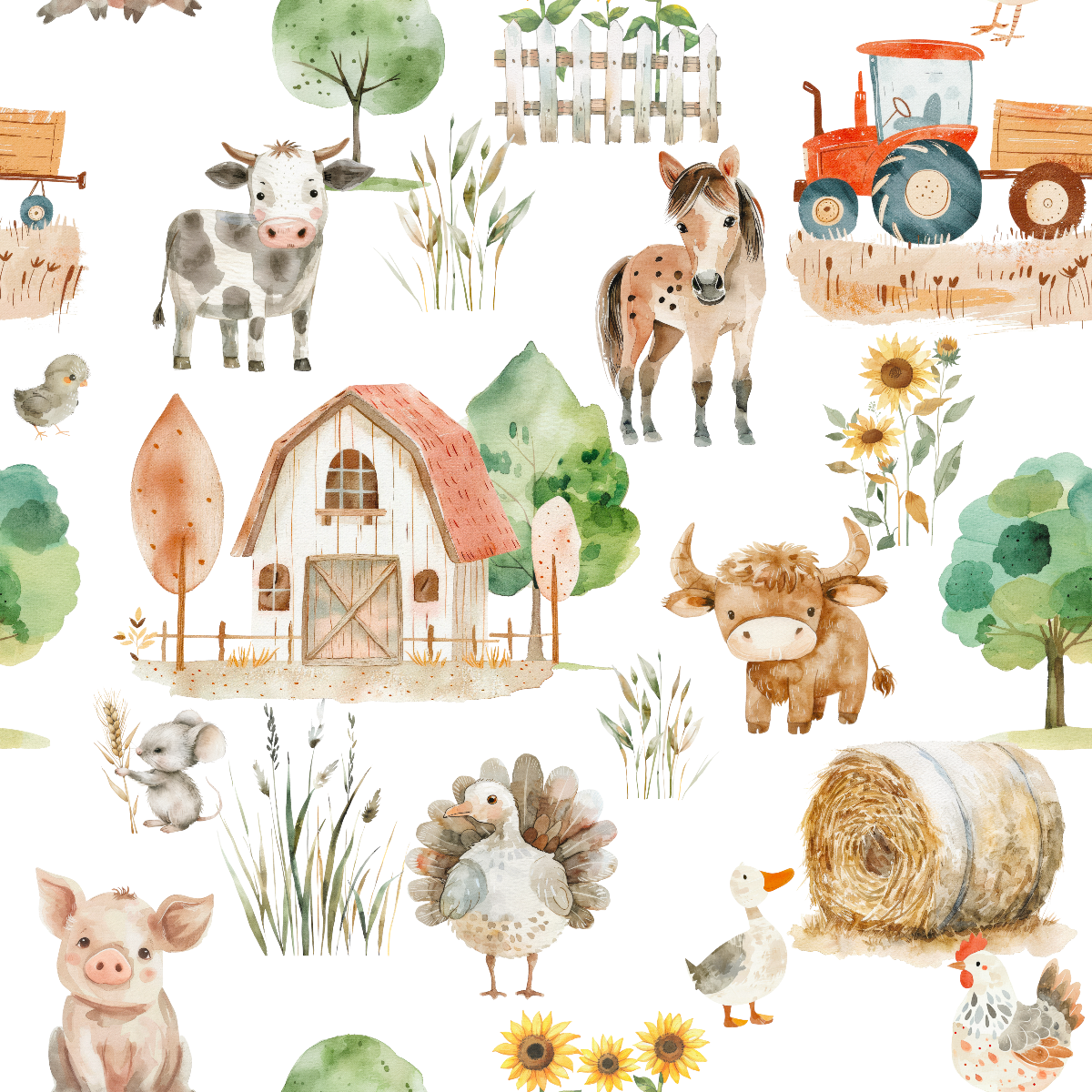 Baby & Toddler Minky Blanket - Farm Life
