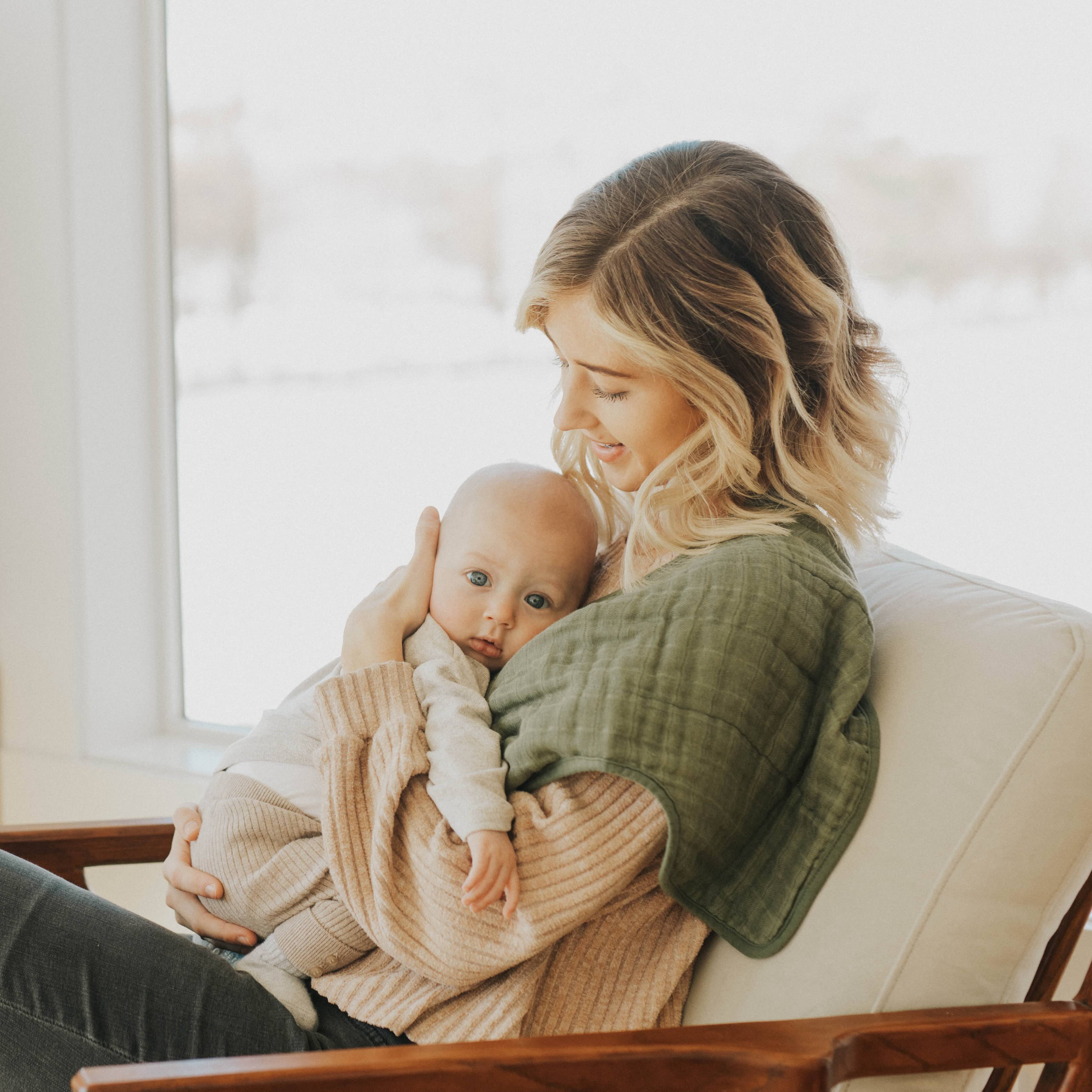 Cotton Muslin Burp Cloth - Fern