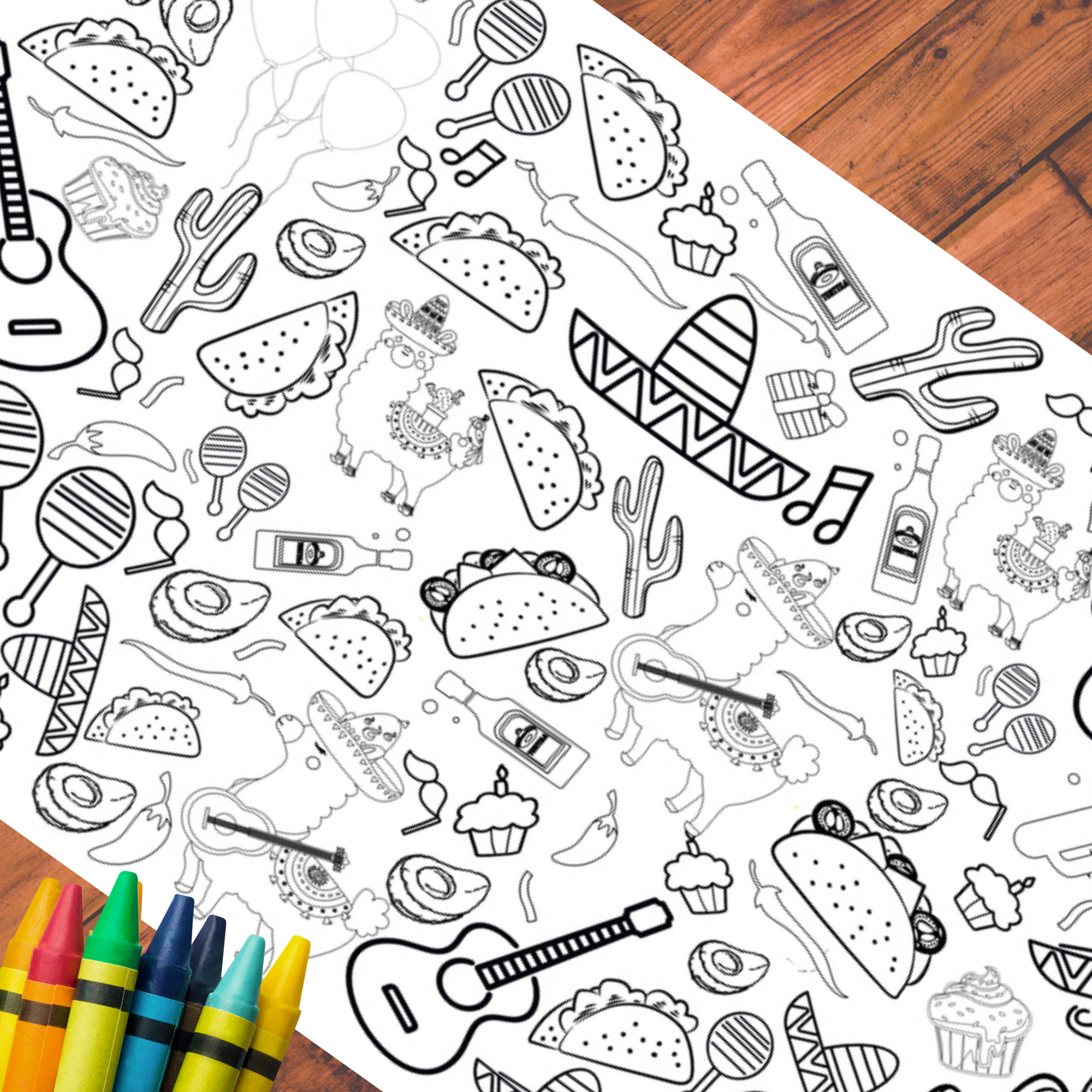 Fiesta Coloring Tablecloth