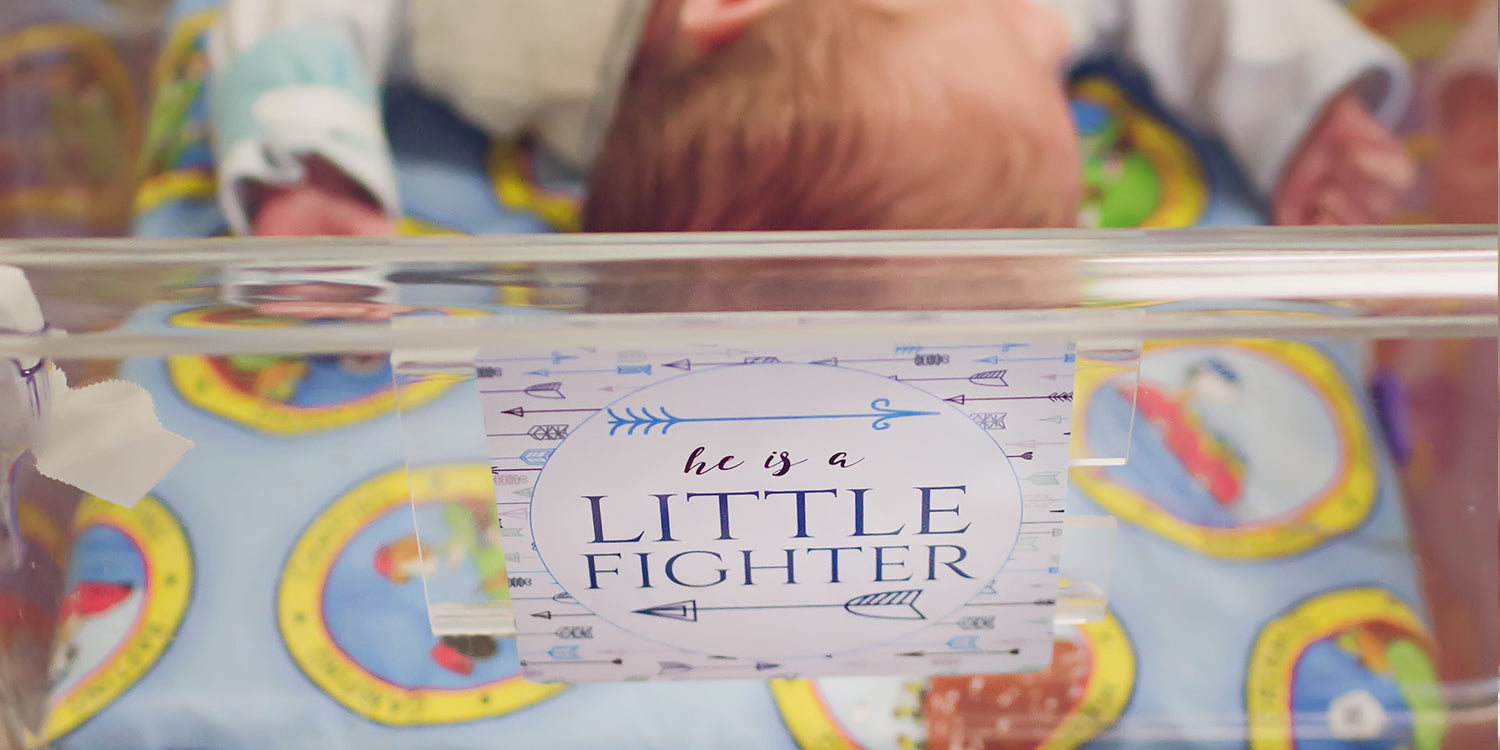 Boy Preemie Nicu Milestone Cards In Plastic
