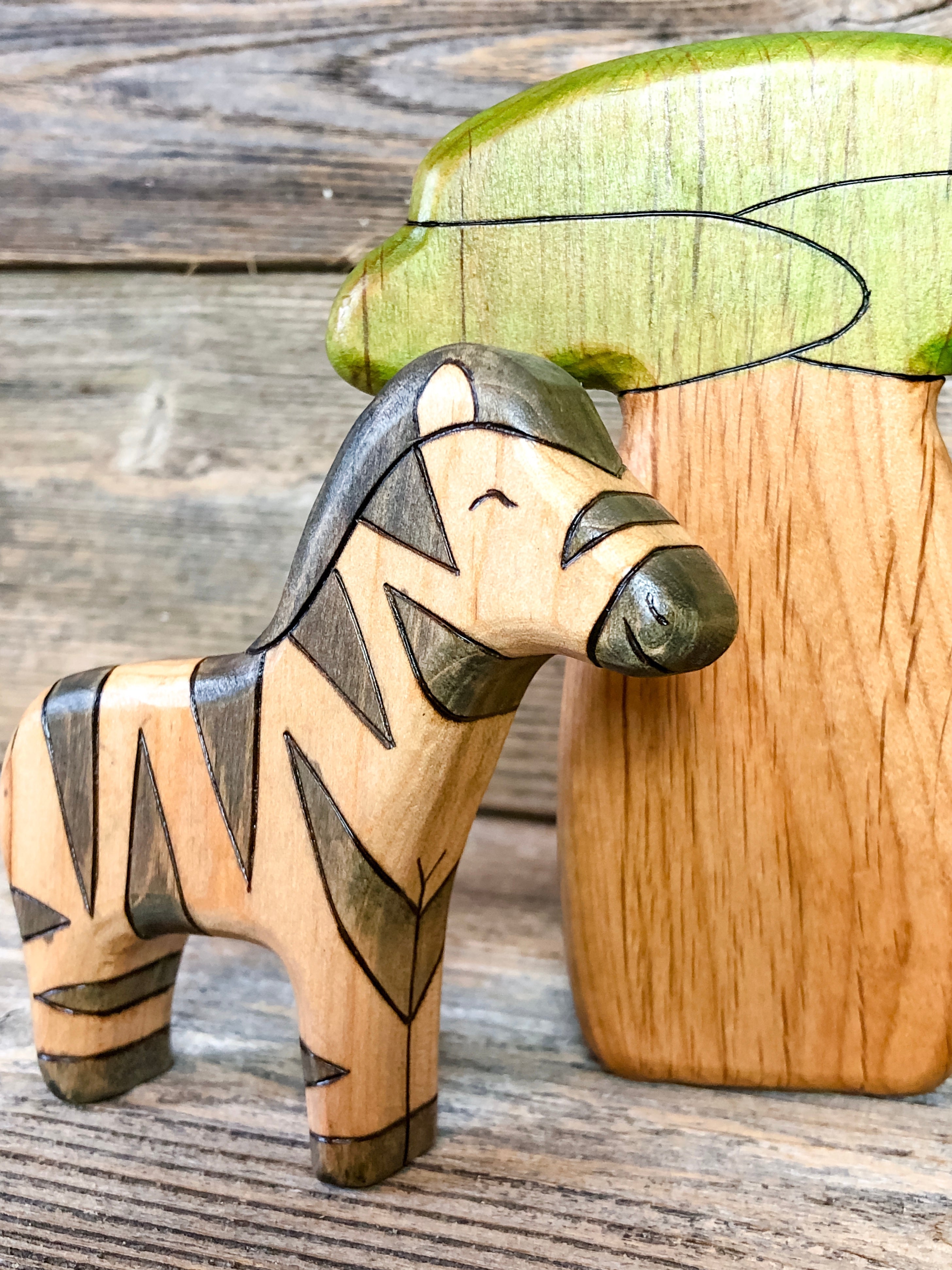 Wooden Zebra Toy